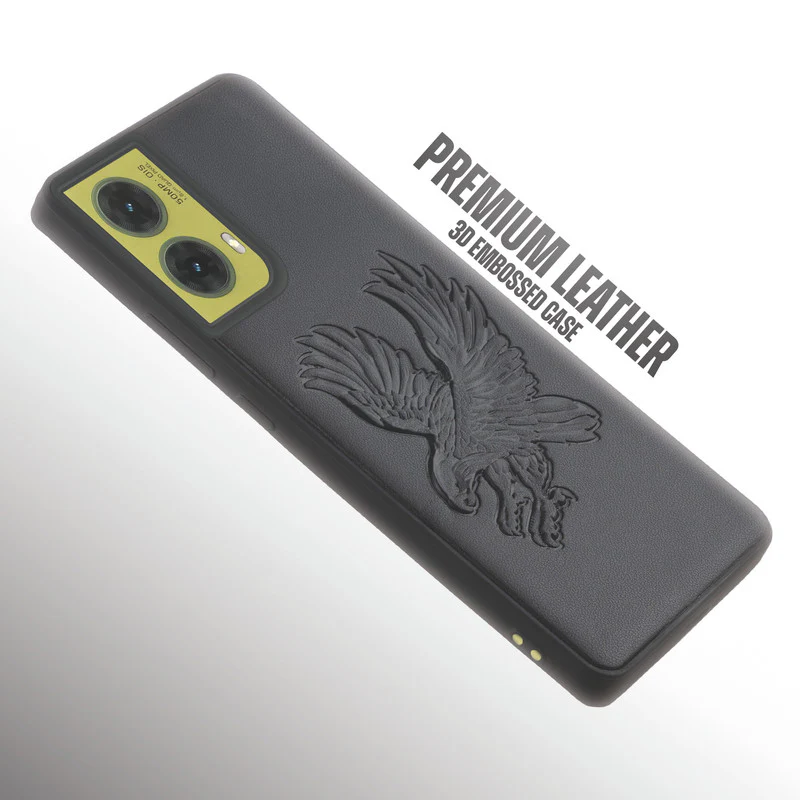 Eagle Textured Leather Back Case Cover for Motorola Moto G85 5G - Image 6