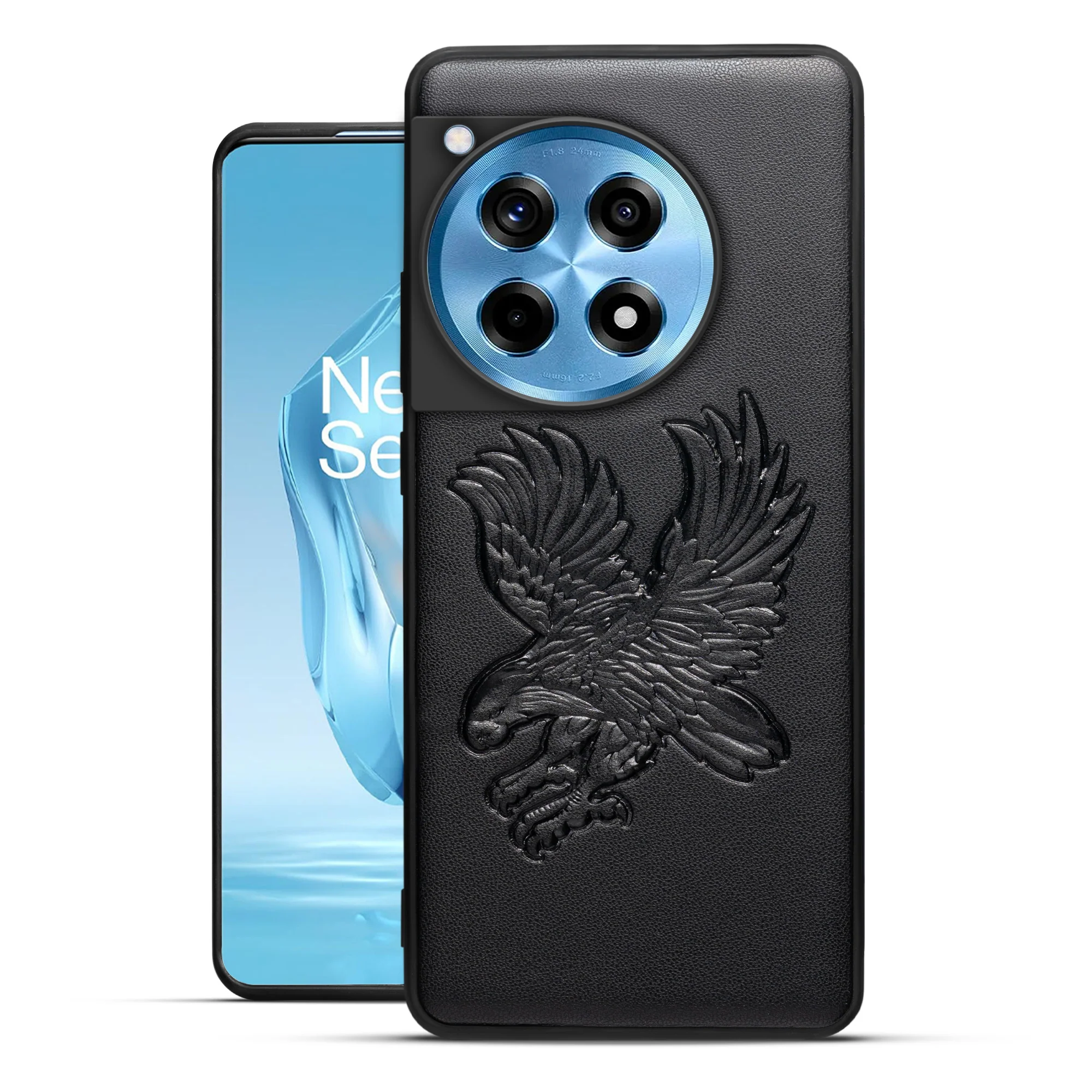 Eagle Textured Leather Back Case Cover for OnePlus 12R 5G - Image 3