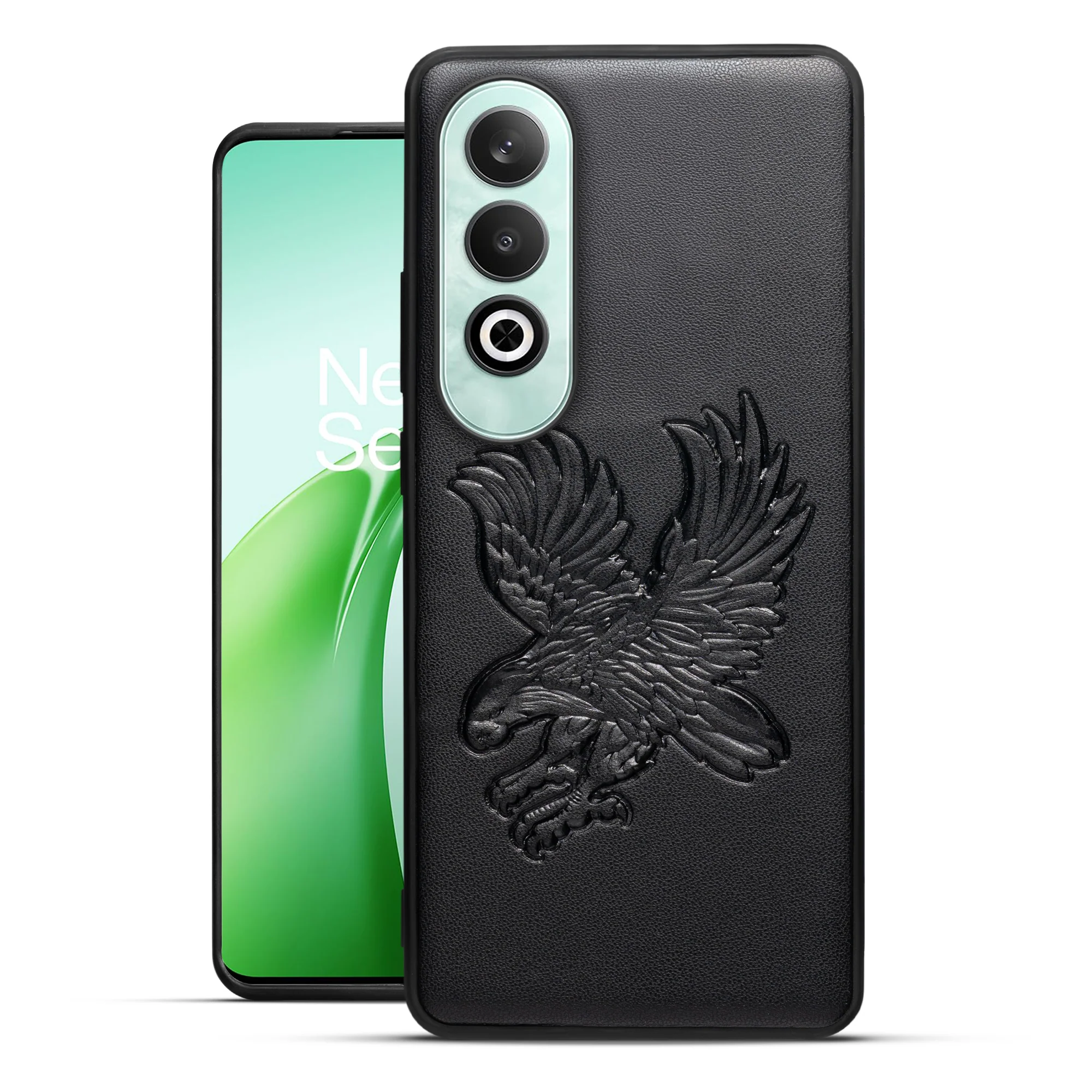 Eagle Textured Leather Back Case Cover for OnePlus Nord CE 4 5G - Image 3