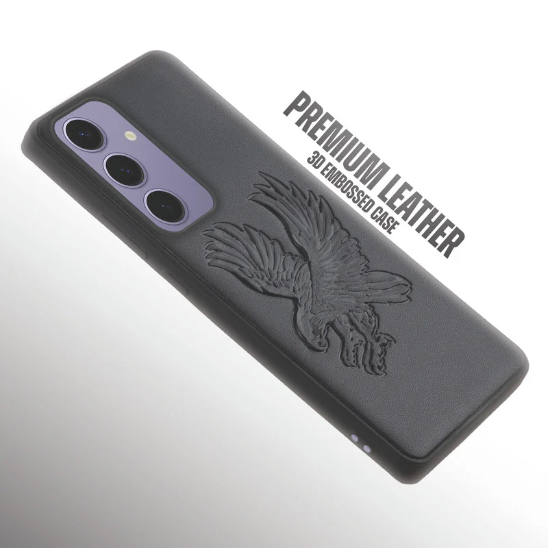 Eagle Textured Leather Back Case Cover for Samsung S24 FE 5G - Image 6