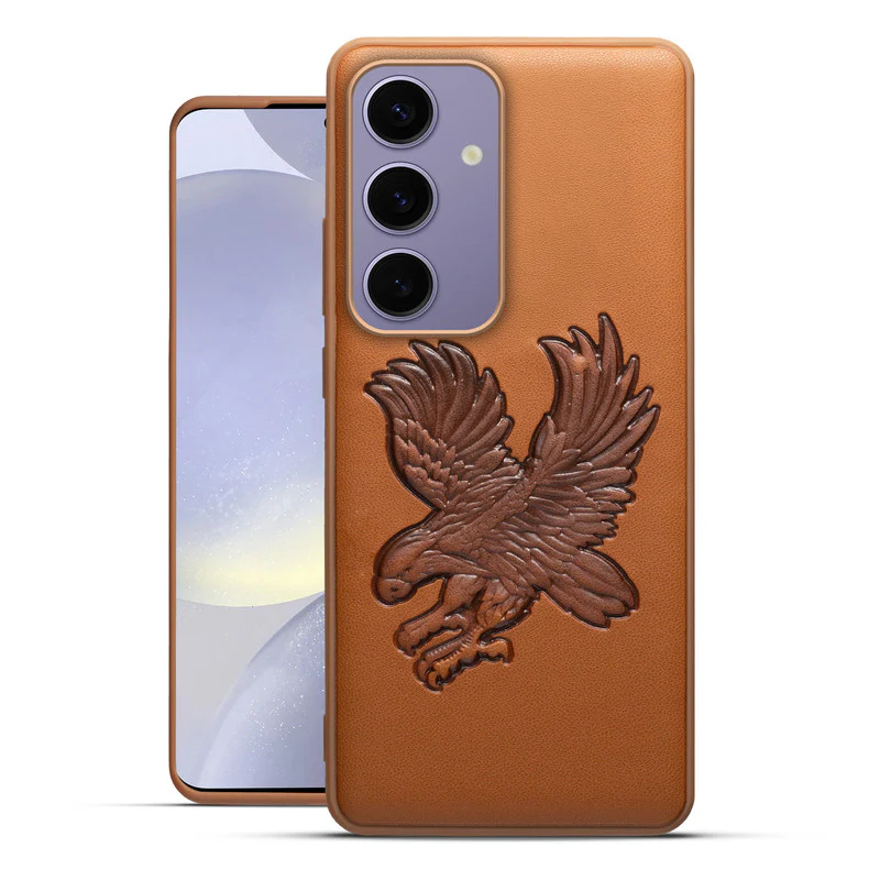 Eagle Textured Leather Back Case Cover for Samsung S24 FE 5G - Image 9