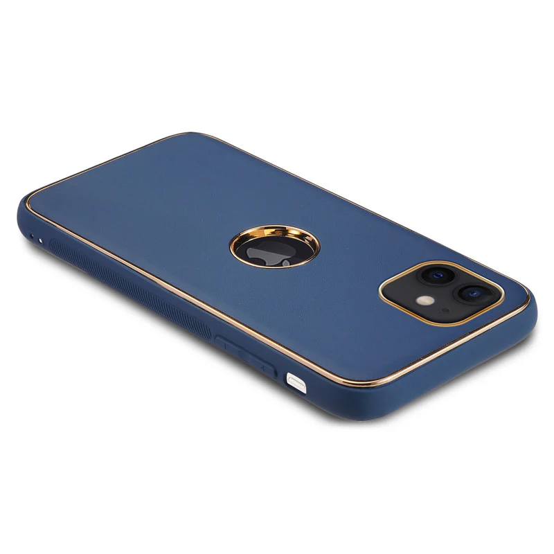 Electroplated Frame Leather Back Cover for Apple iPhone 11 - Image 10