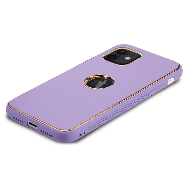 Electroplated Frame Leather Back Cover for Apple iPhone 11 - Image 36