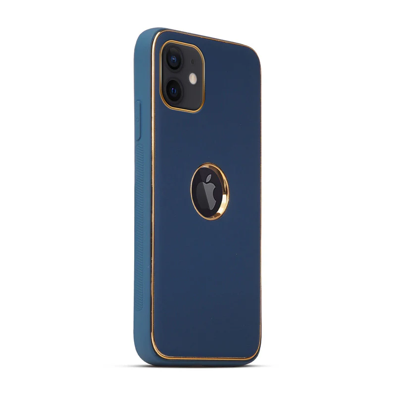 Electroplated Frame Leather Back Cover for Apple iPhone 11 - Image 8