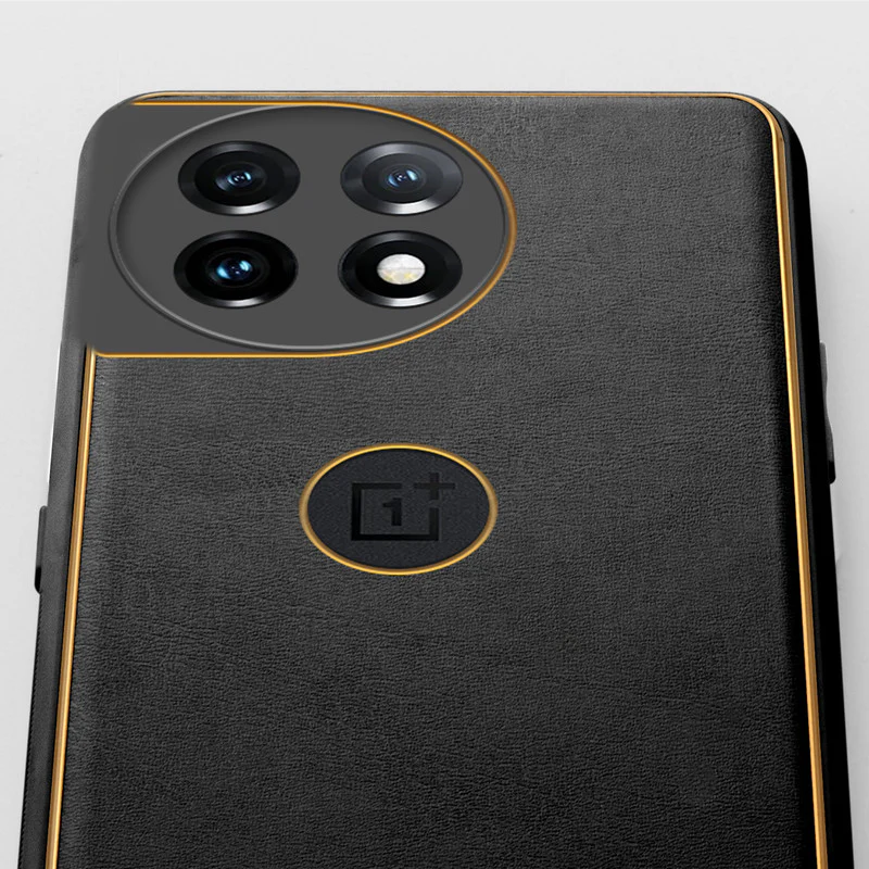 Electroplated Frame Leather Back Cover for OnePlus 11 5G - Image 48