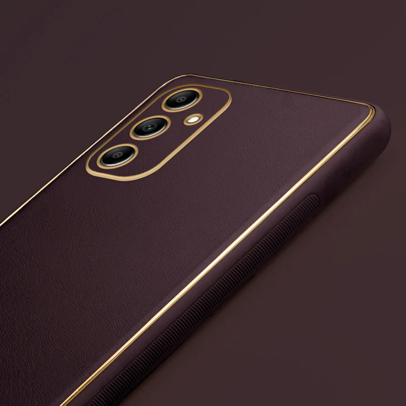 Electroplated Frame Leather Back Cover for Samsung A14 5G - Image 19