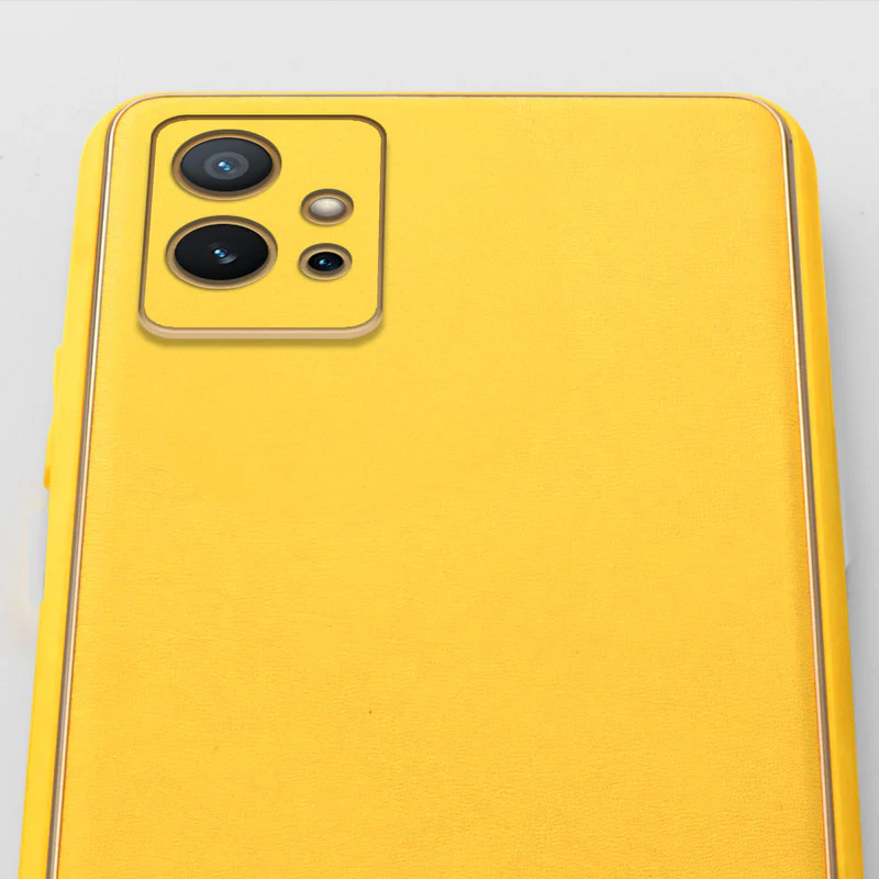 Electroplated Frame Leather Back Cover for Vivo T1 5G - Image 12