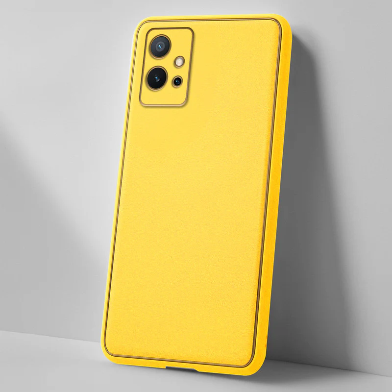Electroplated Frame Leather Back Cover for Vivo T1 5G - Image 9