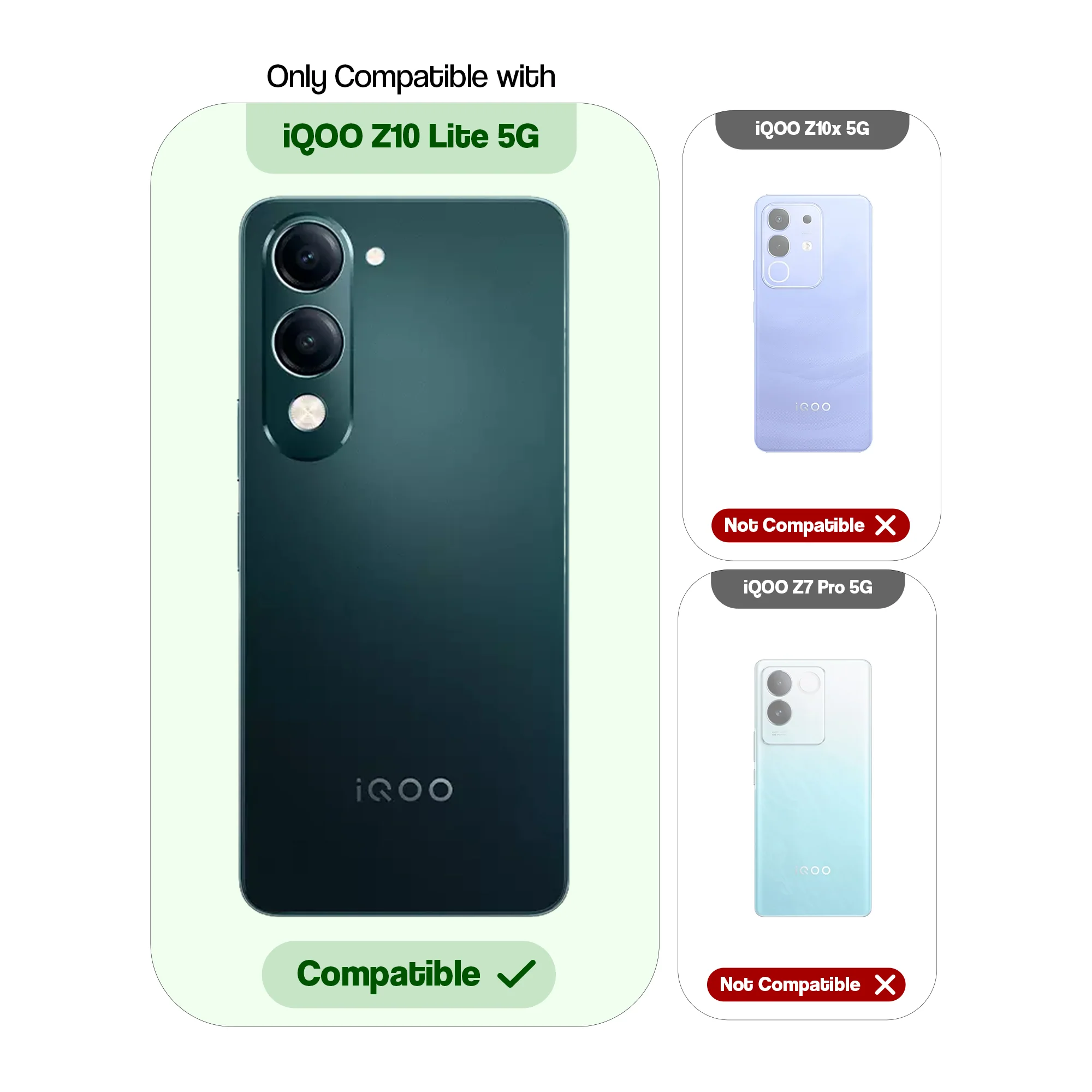 Colourful Frosted Matte With Raised Camera Protection Back Cover Case For iQOO Z10 Lite 5G - Image 2