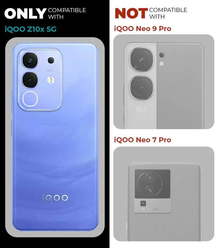 Colourful Frosted Matte With Raised Camera Protection Back Cover Case For iQOO Z10x 5G - Image 2