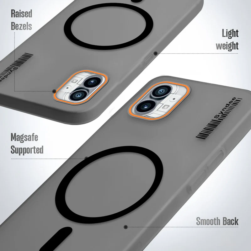 Colourful Frosted Matte Wireless Charging Support Back Cover Case for Nothing Phone 1 With Raised Camera Protection - Image 4