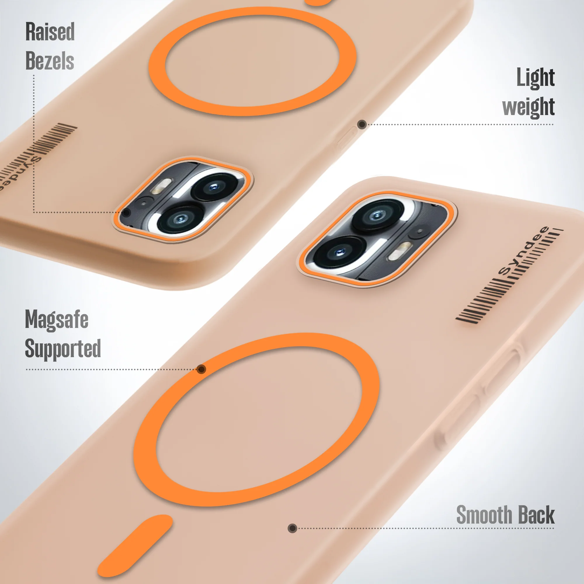 Colourful Frosted Matte Wireless Charging Support Back Cover Case for Nothing Phone 2 With Raised Camera Protection - Image 16