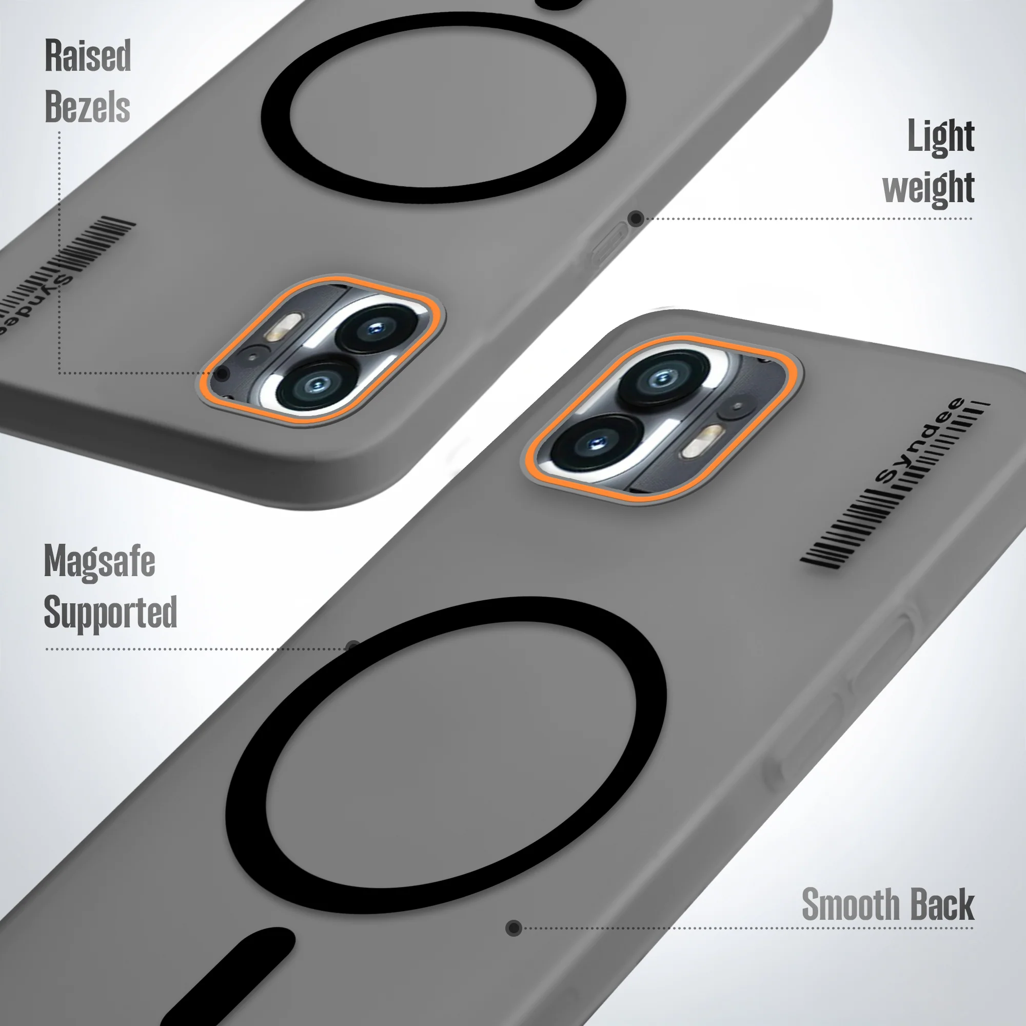 Colourful Frosted Matte Wireless Charging Support Back Cover Case for Nothing Phone 2 With Raised Camera Protection - Image 4