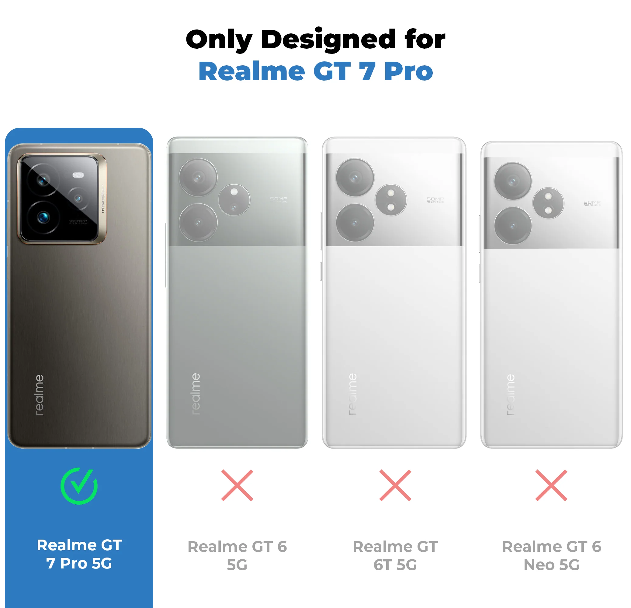 Colourful Frosted Matte With Raised Camera Protection Back Cover Case For Realme GT 7 Pro 5G - Image 14