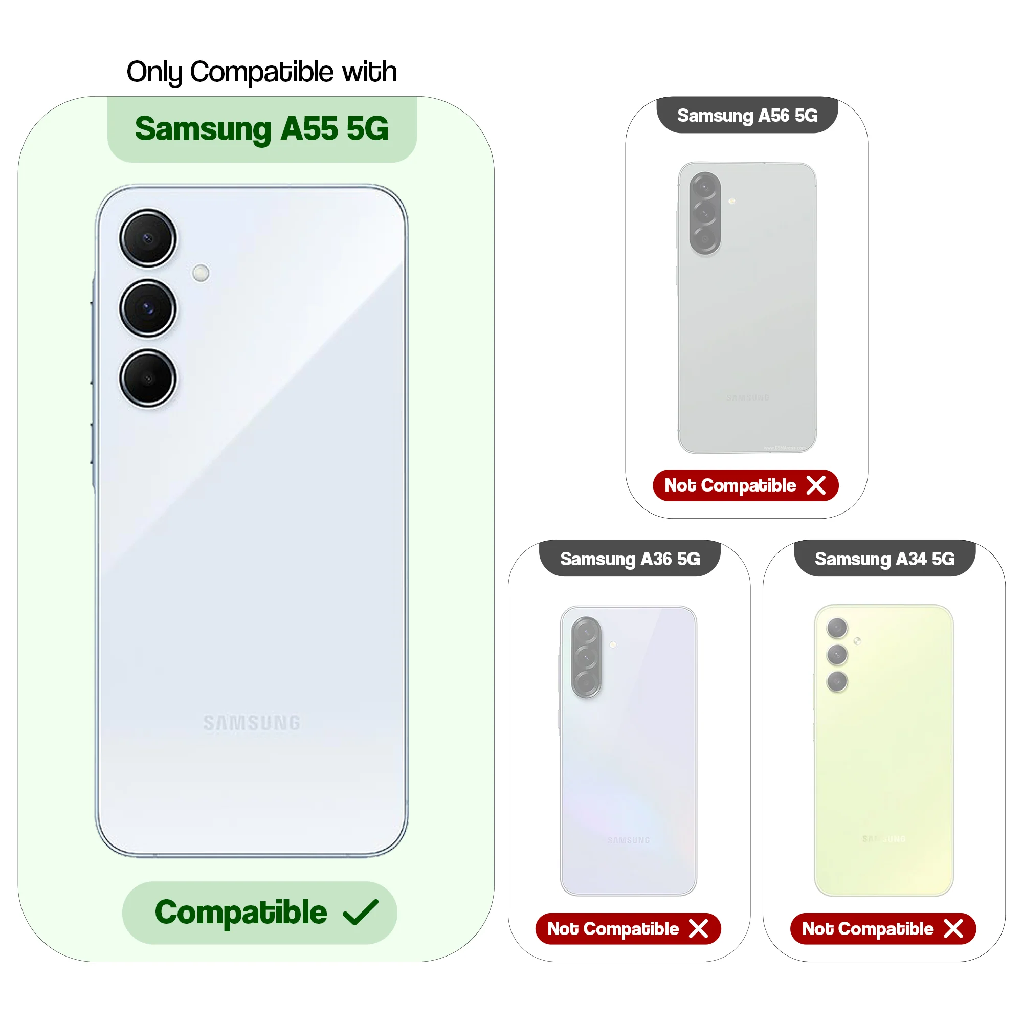 Colourful Frosted Matte With Raised Camera Protection Back Cover Case For Samsung A55 5G - Image 2