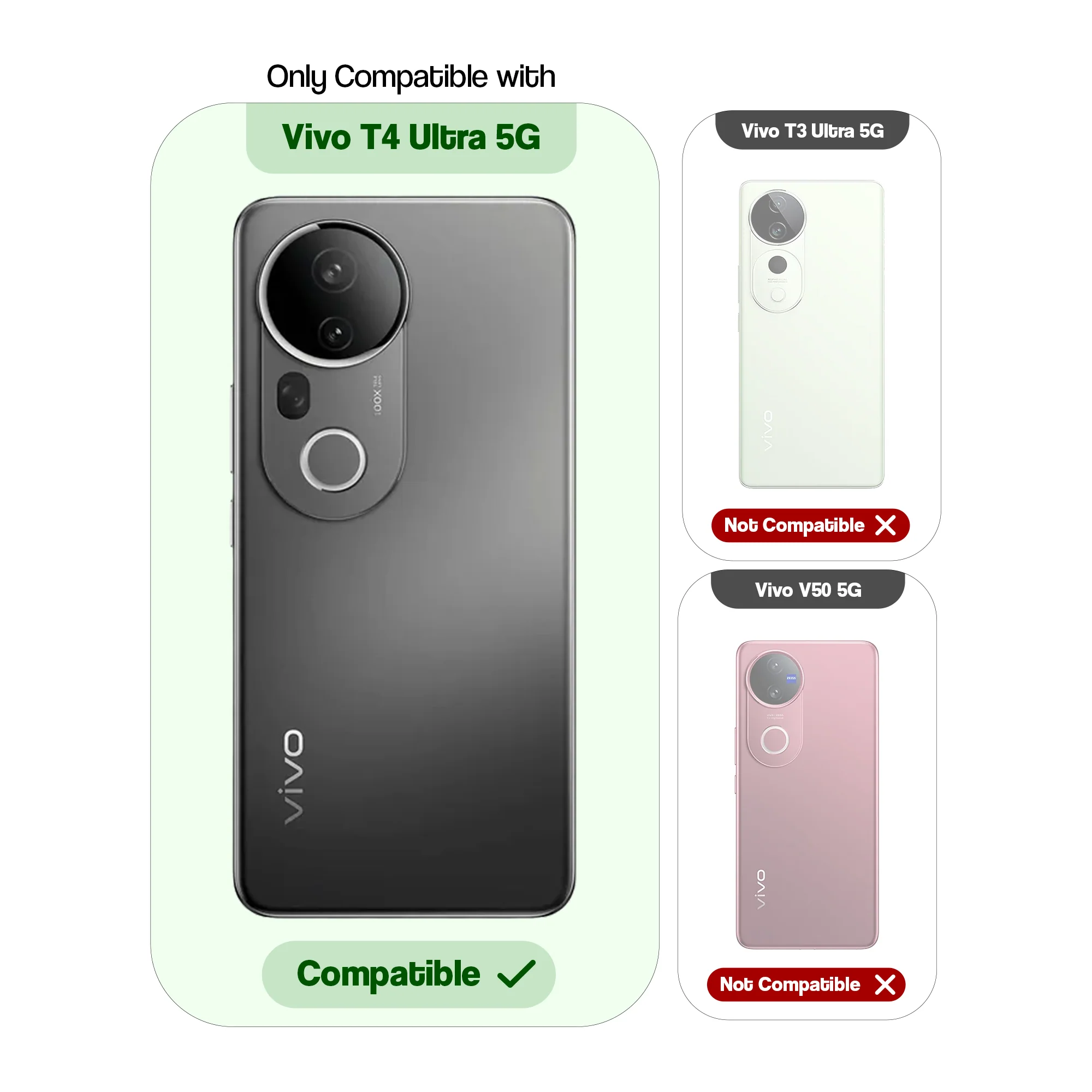 Colourful Frosted Matte With Raised Camera Protection Back Cover Case For Vivo T4 Ultra 5G - Image 2