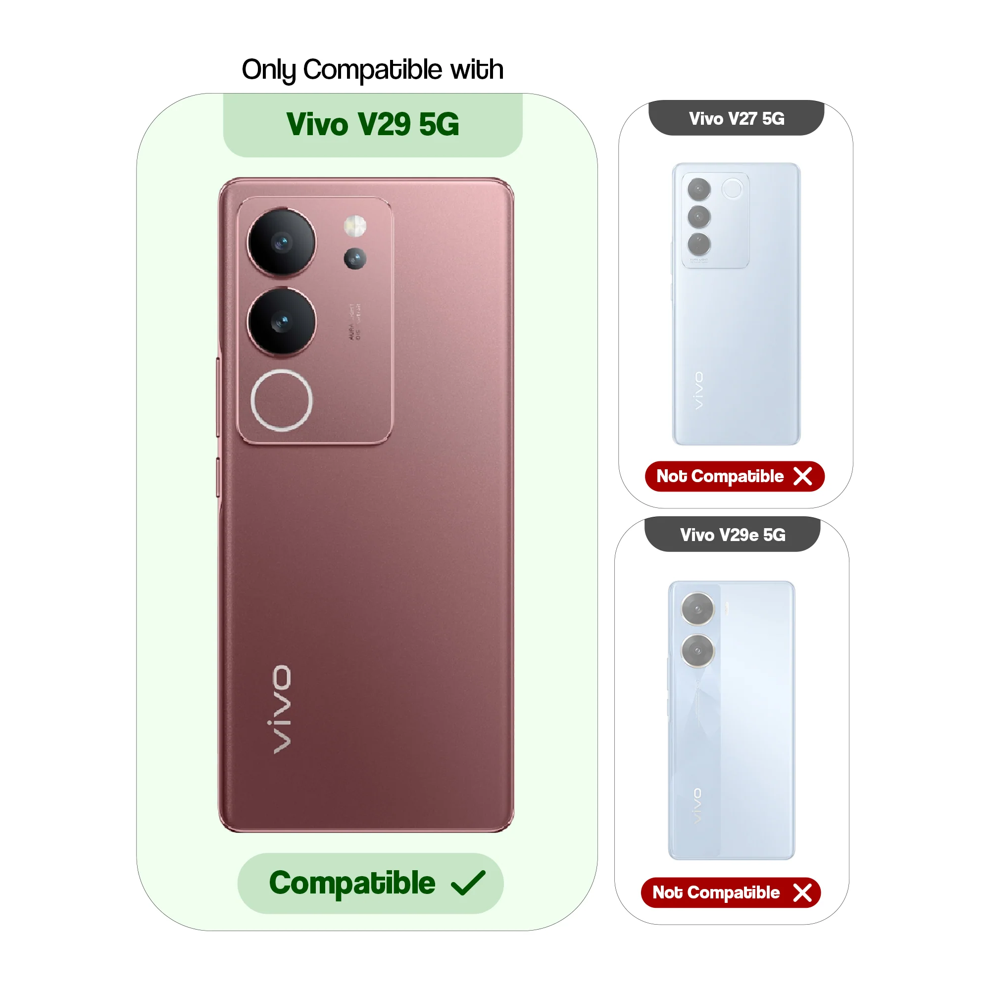 Colourful Frosted Matte With Raised Camera Protection Back Cover Case For Vivo V29 5G - Image 2