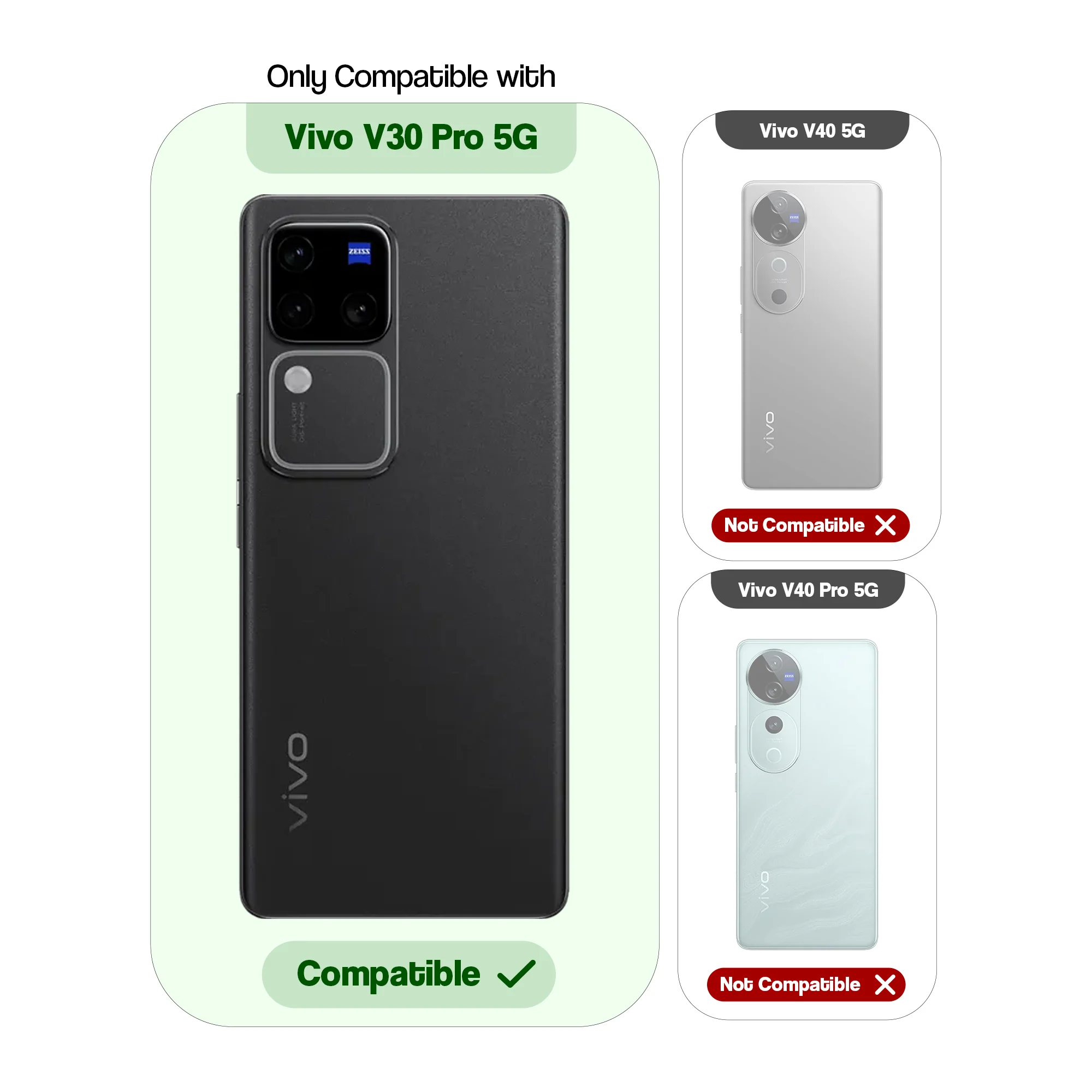 Colourful Frosted Matte With Raised Camera Protection Back Cover Case For Vivo V30 Pro 5G - Image 2