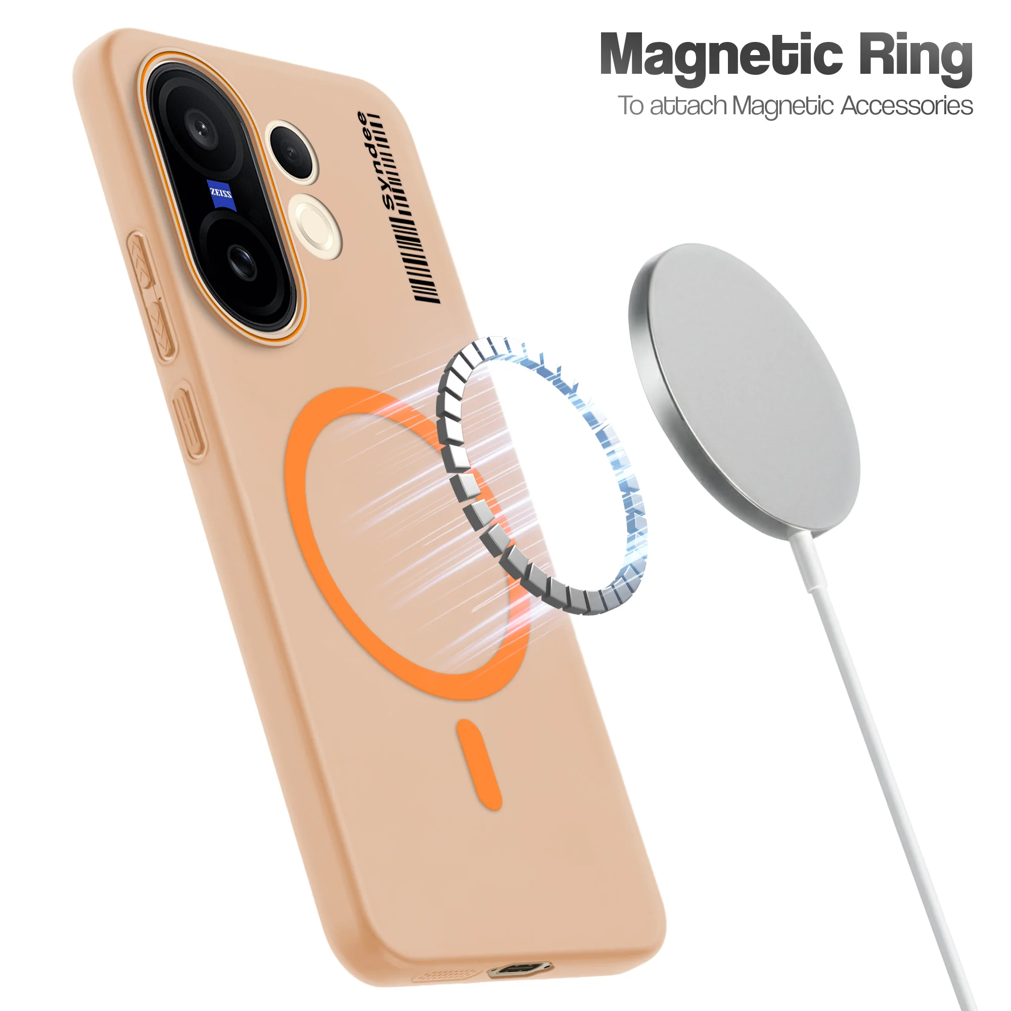Colourful Frosted Matte Wireless Charging Support Back Cover Case for Vivo X200 FE 5G With Raised Camera Protection - Image 13