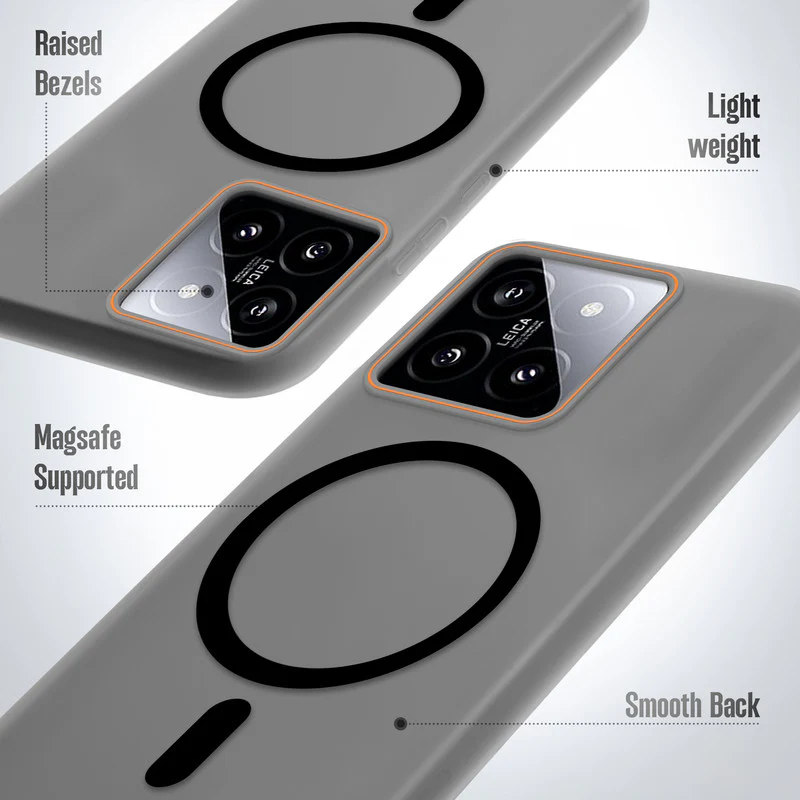Colourful Frosted Matte Wireless Charging Support Back Cover Case for Xiaomi 14 5G With Raised Camera Protection - Image 4