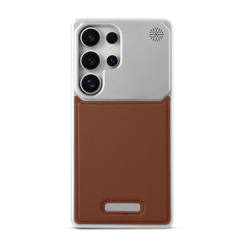Elegant Designed Metallic Finish Leather Bracket Case For Samsung S23 Ultra 5G - Image 16