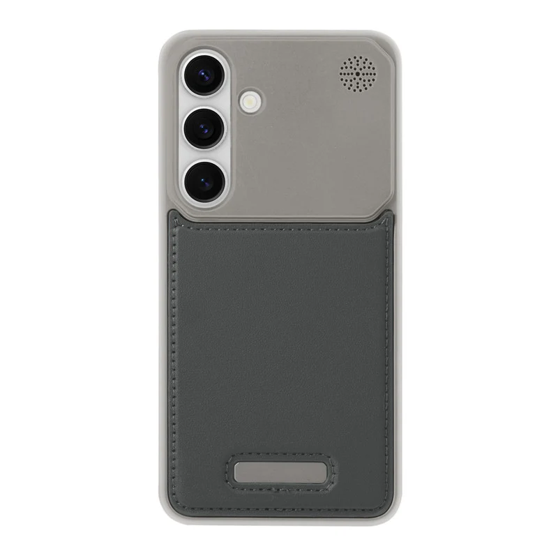Elegant Designed Metallic Finish Leather Bracket Case For Samsung S24 5G - Image 22