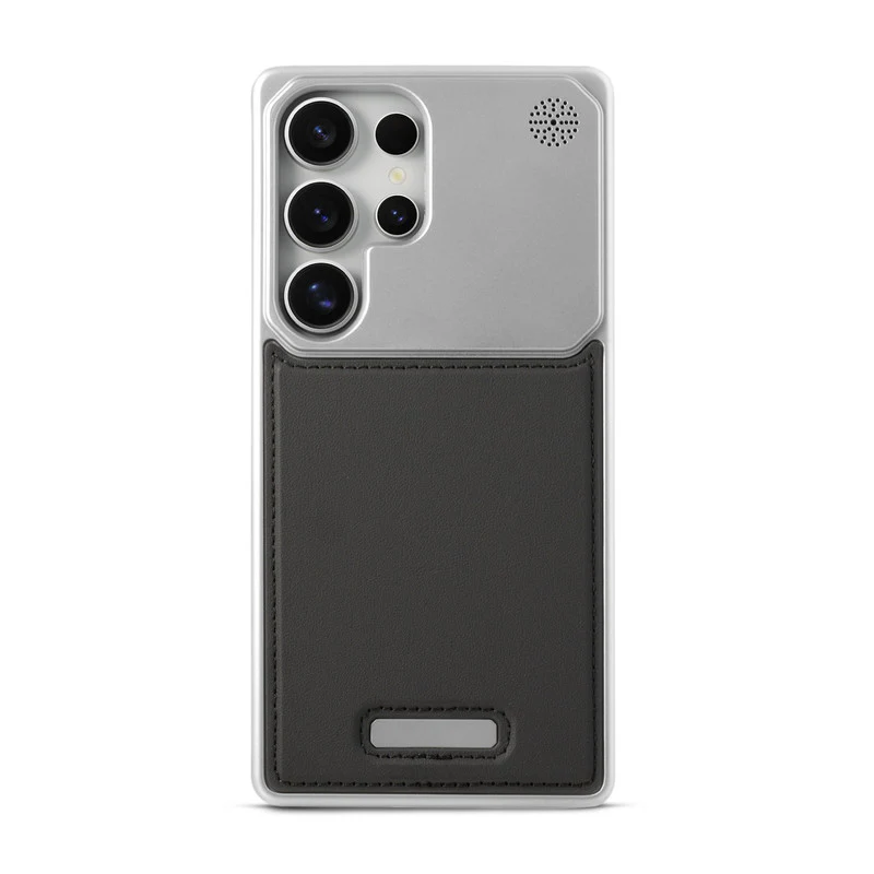 Elegant Designed Metallic Finish Leather Bracket Case For Samsung S24 Ultra 5G - Image 10