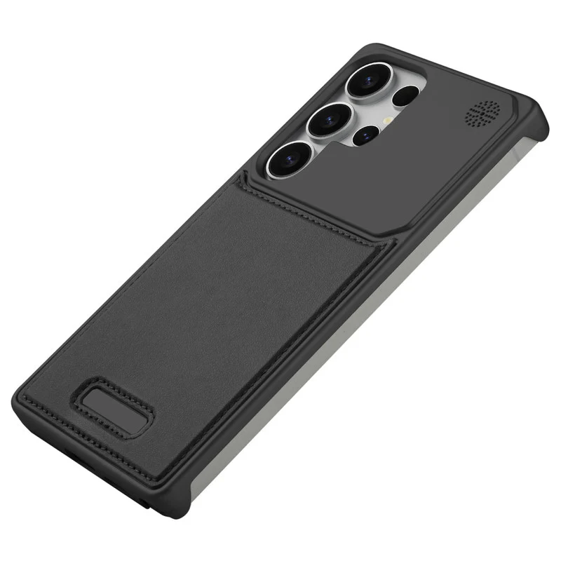 Elegant Designed Metallic Finish Leather Bracket Case For Samsung S24 Ultra 5G - Image 3