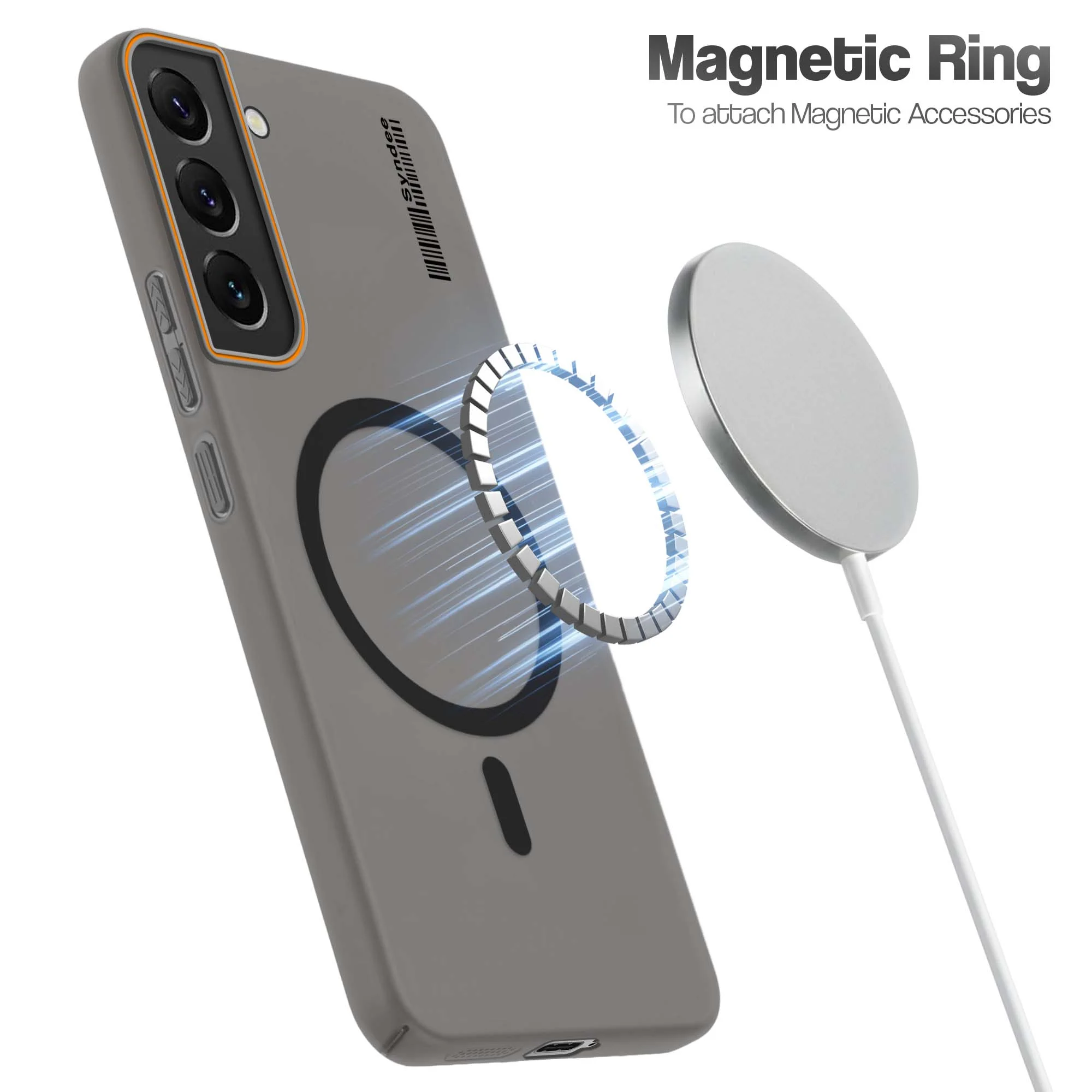 Colourful Frosted Matte Wireless Charging Support Back Cover Case for Samsung S22 5G With Raised Camera Protection - Image 3