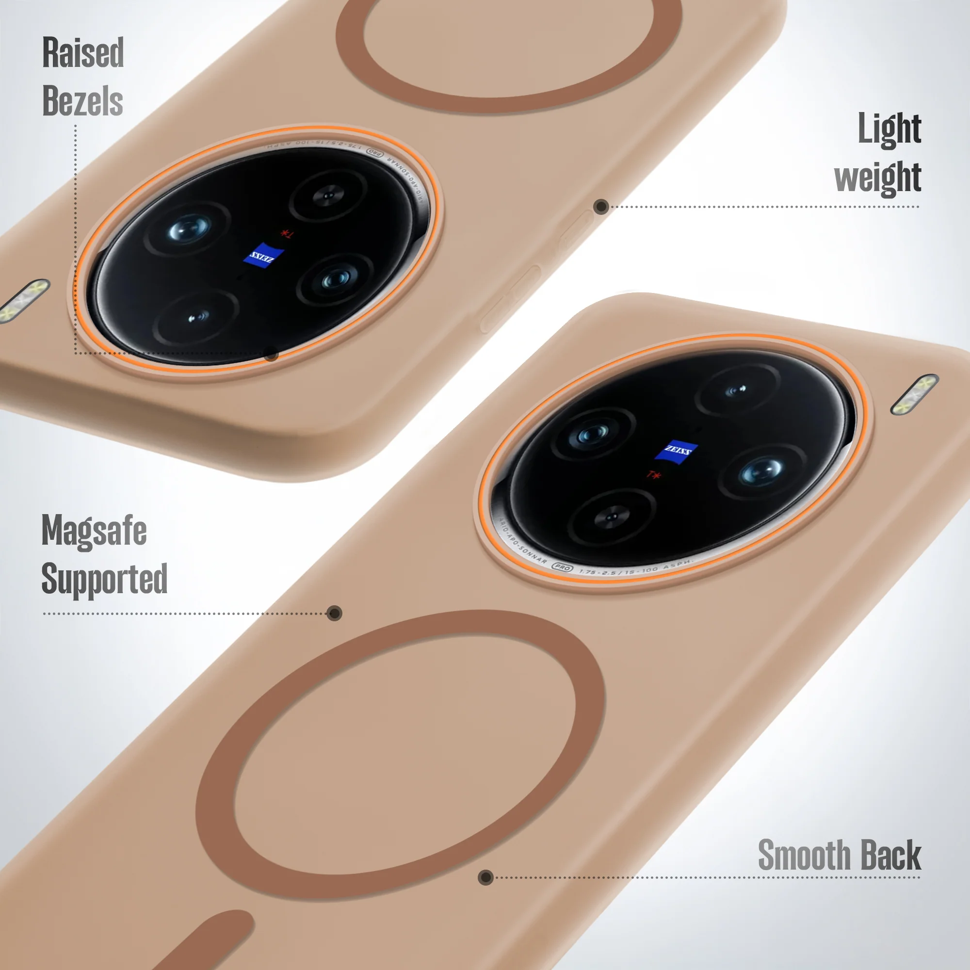 Colourful Frosted Matte With Raised Camera Protection Back Cover Case For Vivo X100 Pro 5G - Image 28