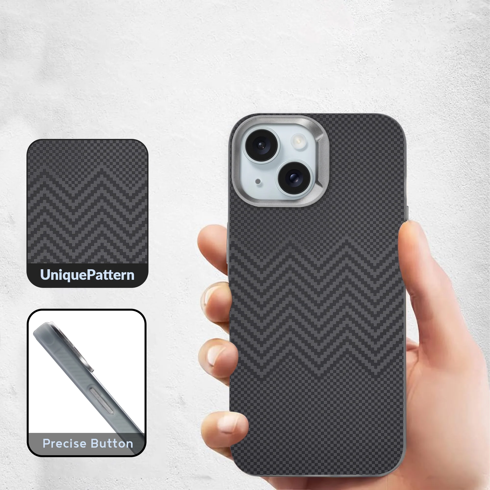 Hybrid Pattern Case For Apple iPhone 15 - Image 36