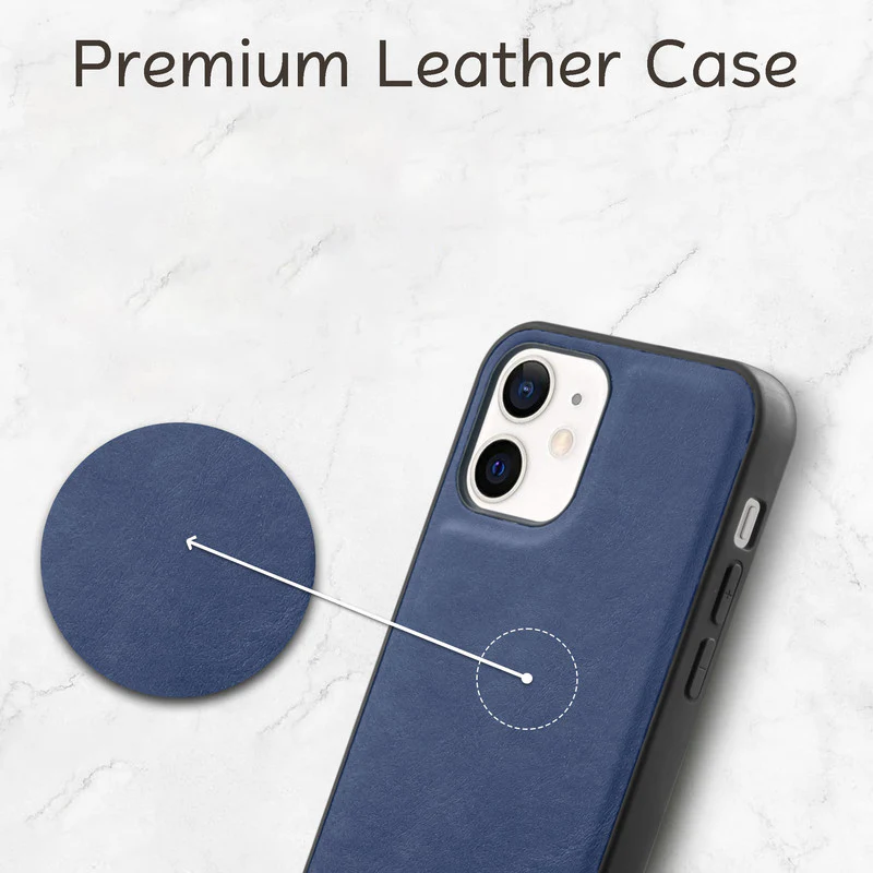 Elegant Leather Finish Back Cover for Apple iPhone 12 - Image 13