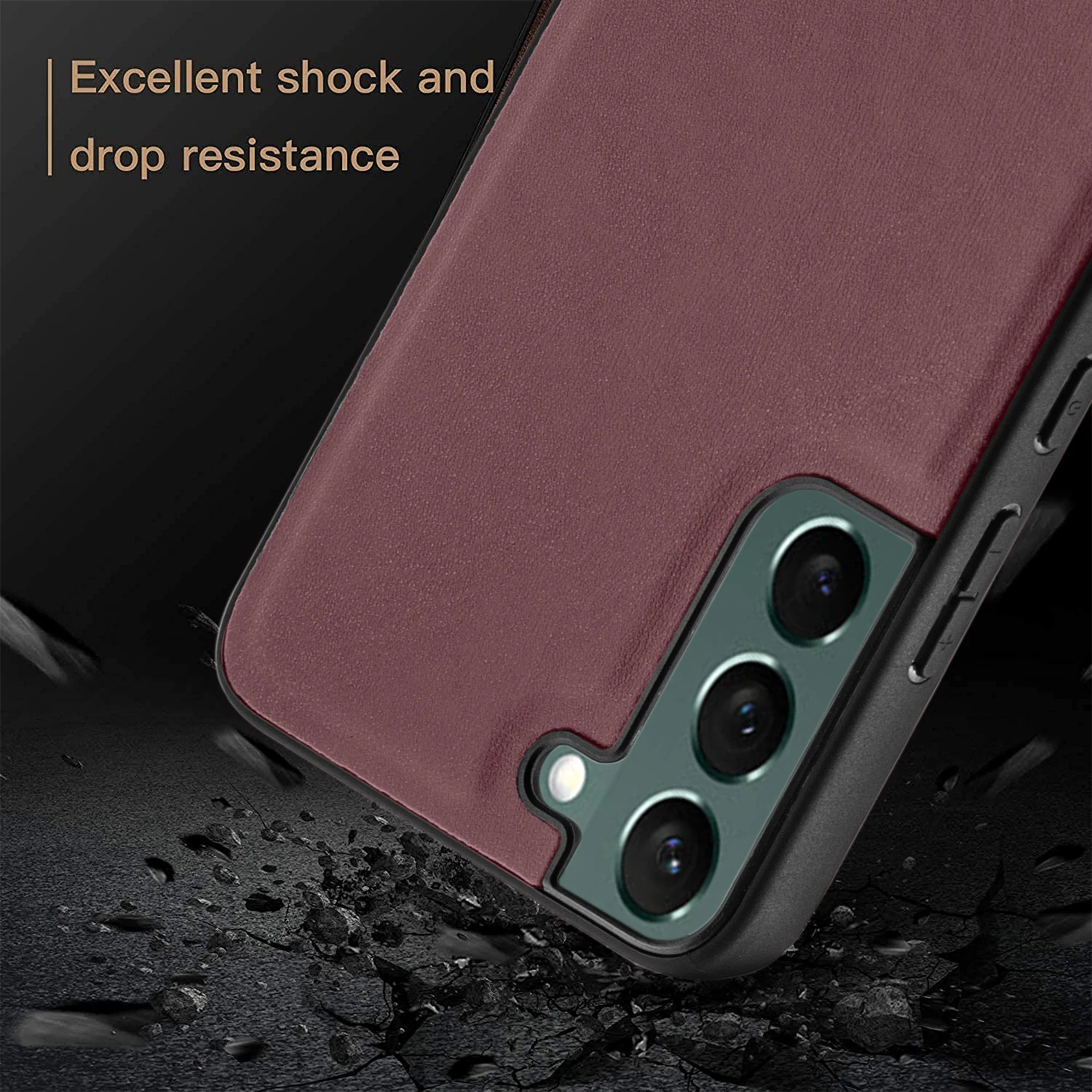 Elegant Leather Finish Back Cover for Samsung S22 5G - Image 33