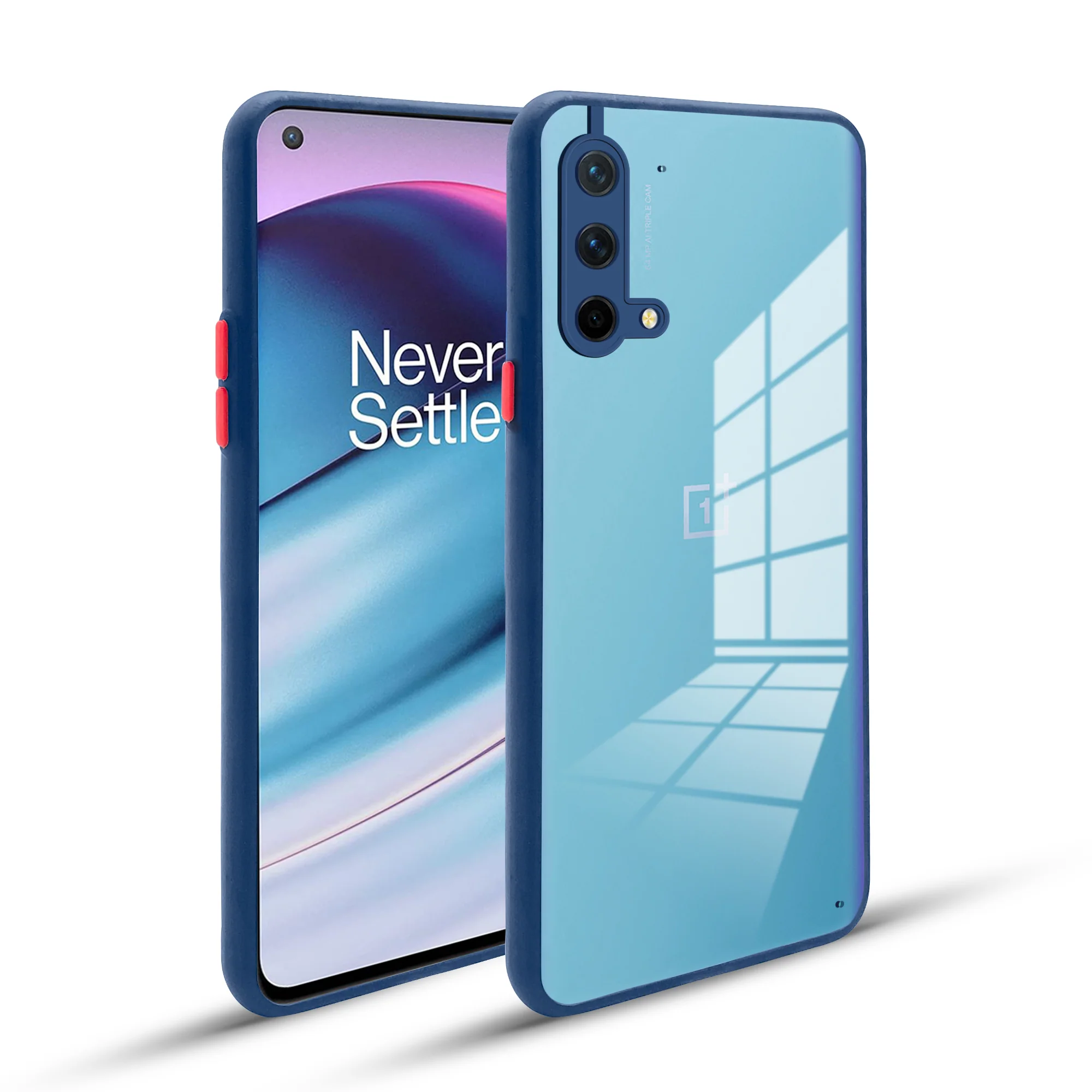 Elegant Smoky Glass Phone Case with Anti-Slip Silicone Edges Back Cover For OnePlus Nord CE 5G - Image 11