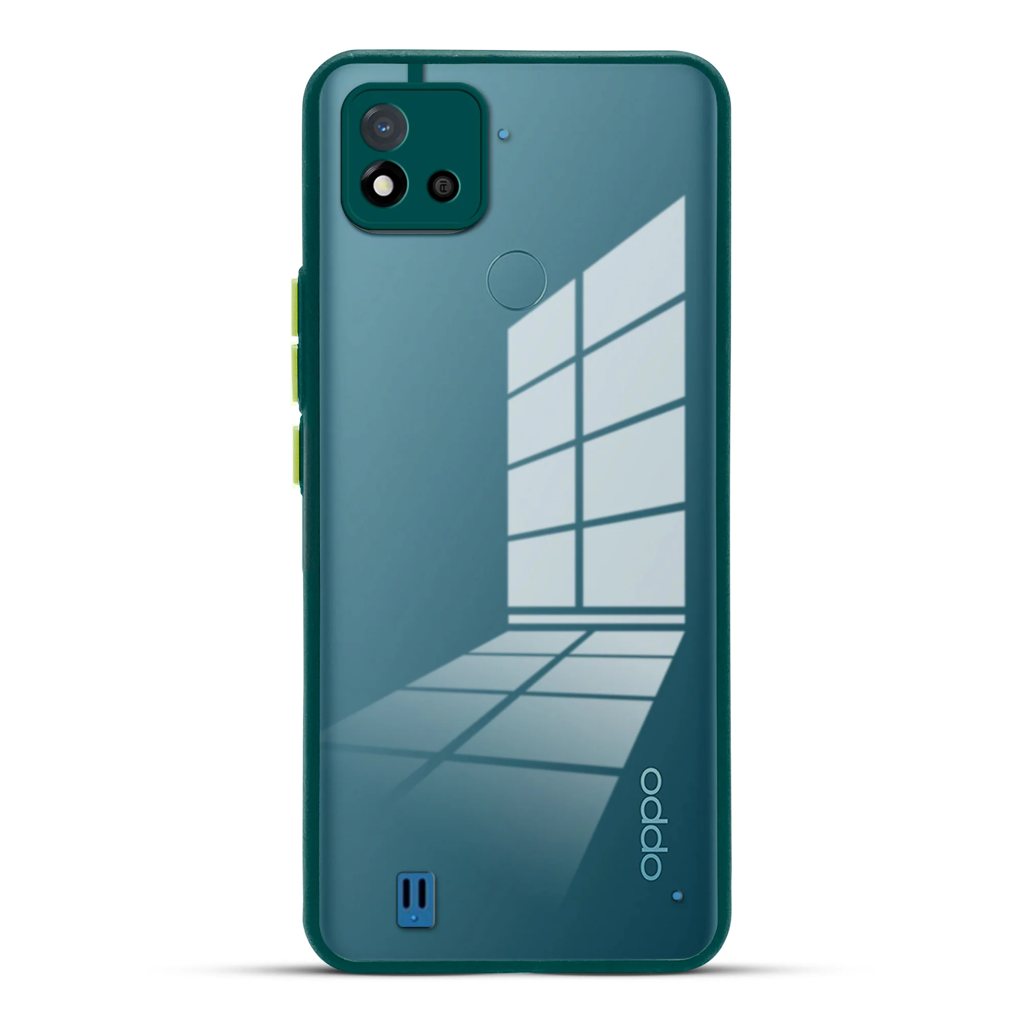Elegant Smoky Glass Phone Case with Anti-Slip Silicone Edges Back Cover For Realme C20 - Image 7