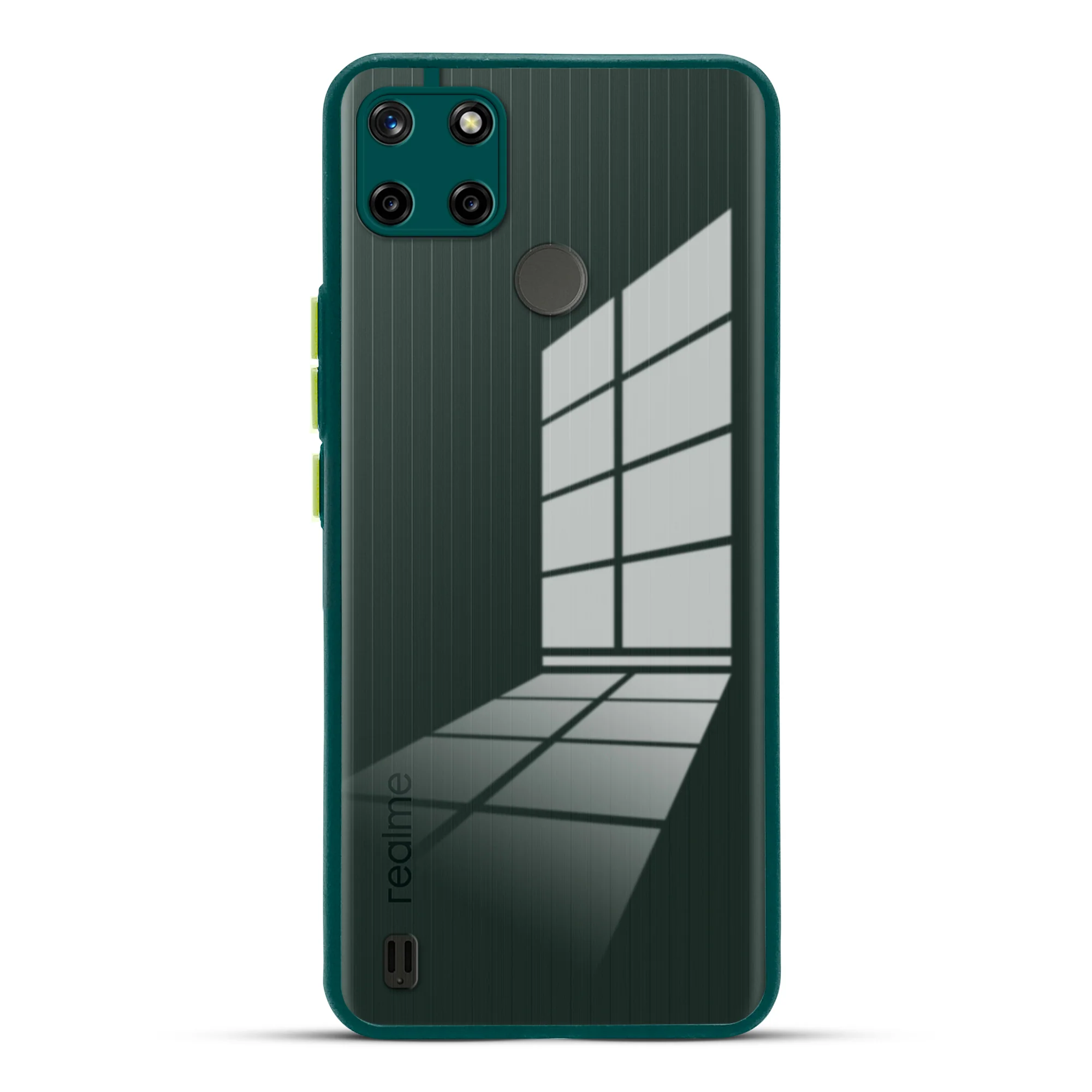 Elegant Smoky Glass Phone Case with Anti-Slip Silicone Edges Back Cover For Realme C25Y - Image 13