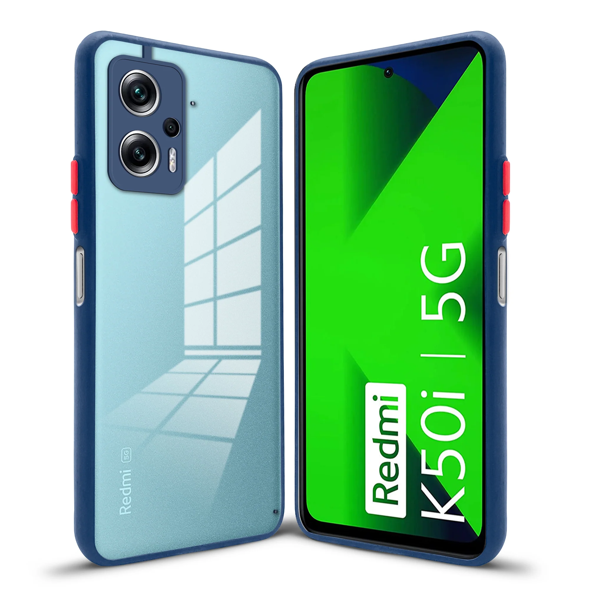 Elegant Smoky Glass Phone Case with Anti-Slip Silicone Edges Back Cover For Redmi K50i 5G - Image 10