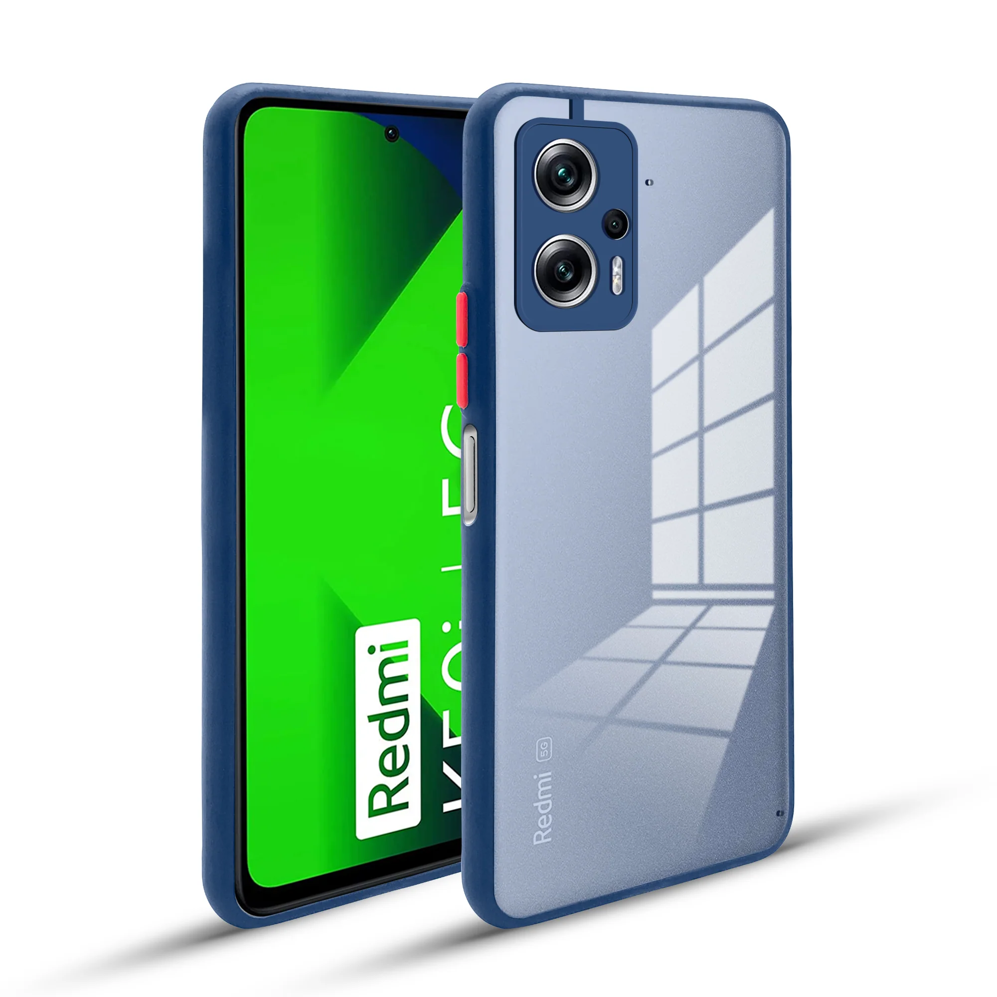 Elegant Smoky Glass Phone Case with Anti-Slip Silicone Edges Back Cover For Redmi K50i 5G - Image 11