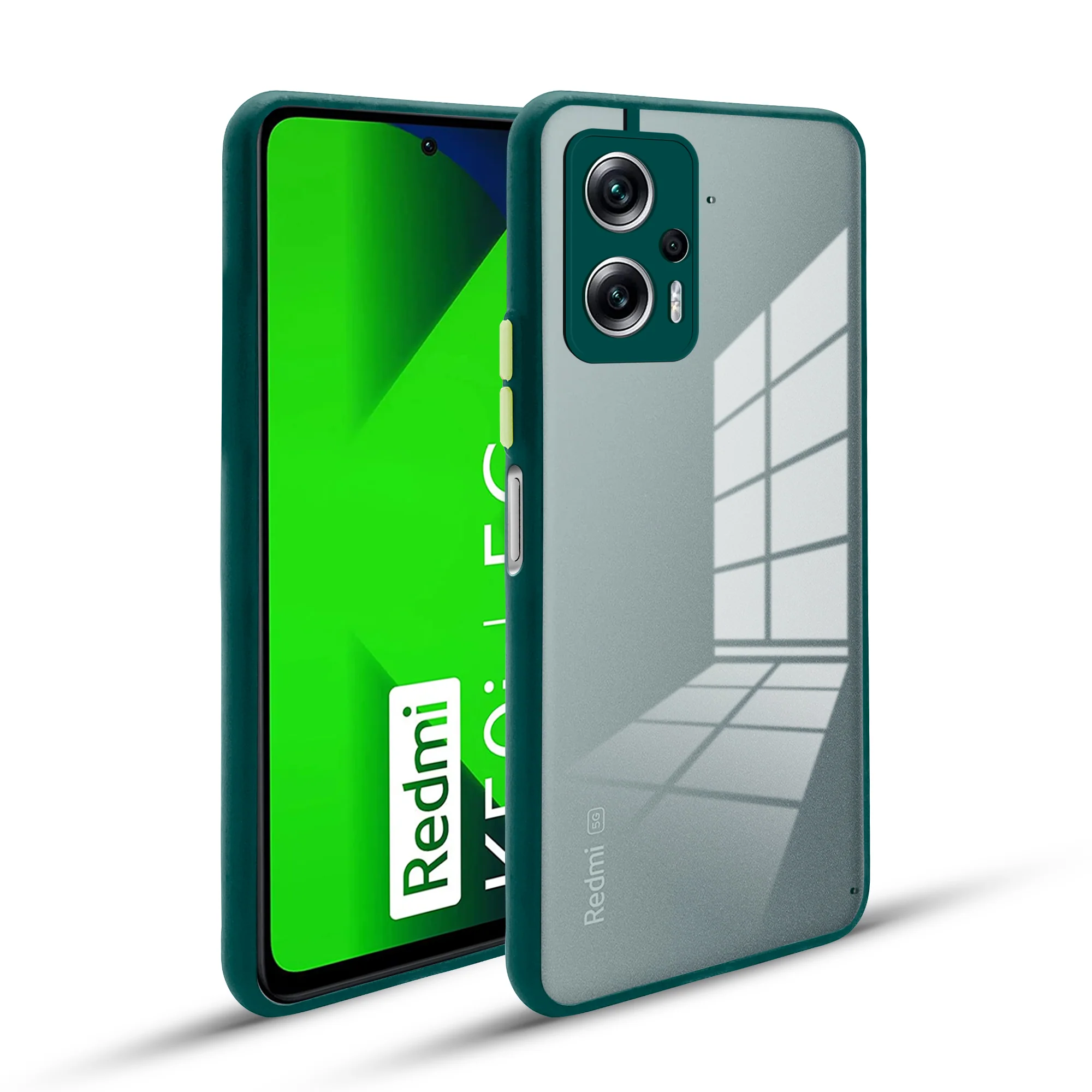Elegant Smoky Glass Phone Case with Anti-Slip Silicone Edges Back Cover For Redmi K50i 5G - Image 17