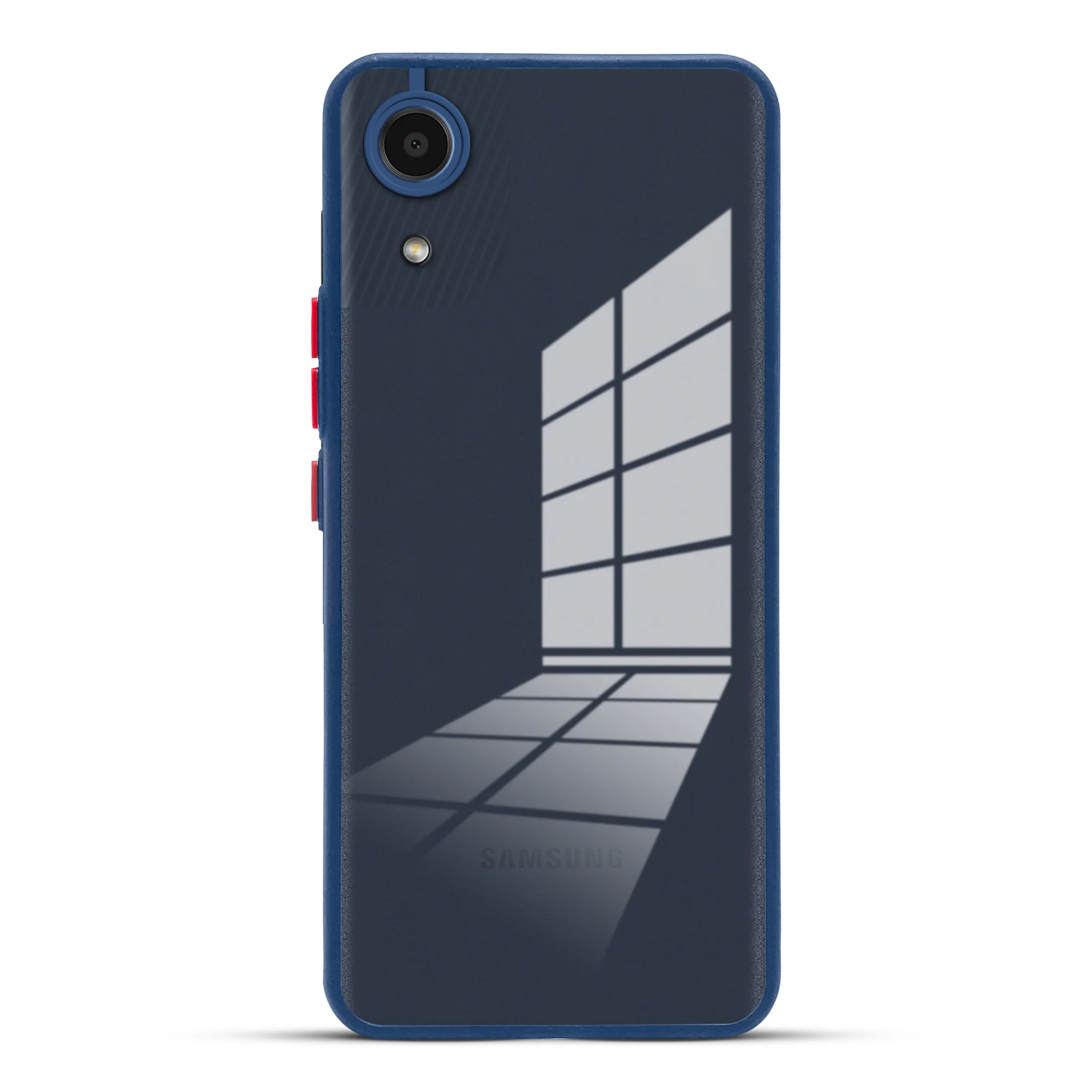 Elegant Smoky Glass Phone Case with Anti-Slip Silicone Edges Back Cover For Samsung A03 Core - Image 7