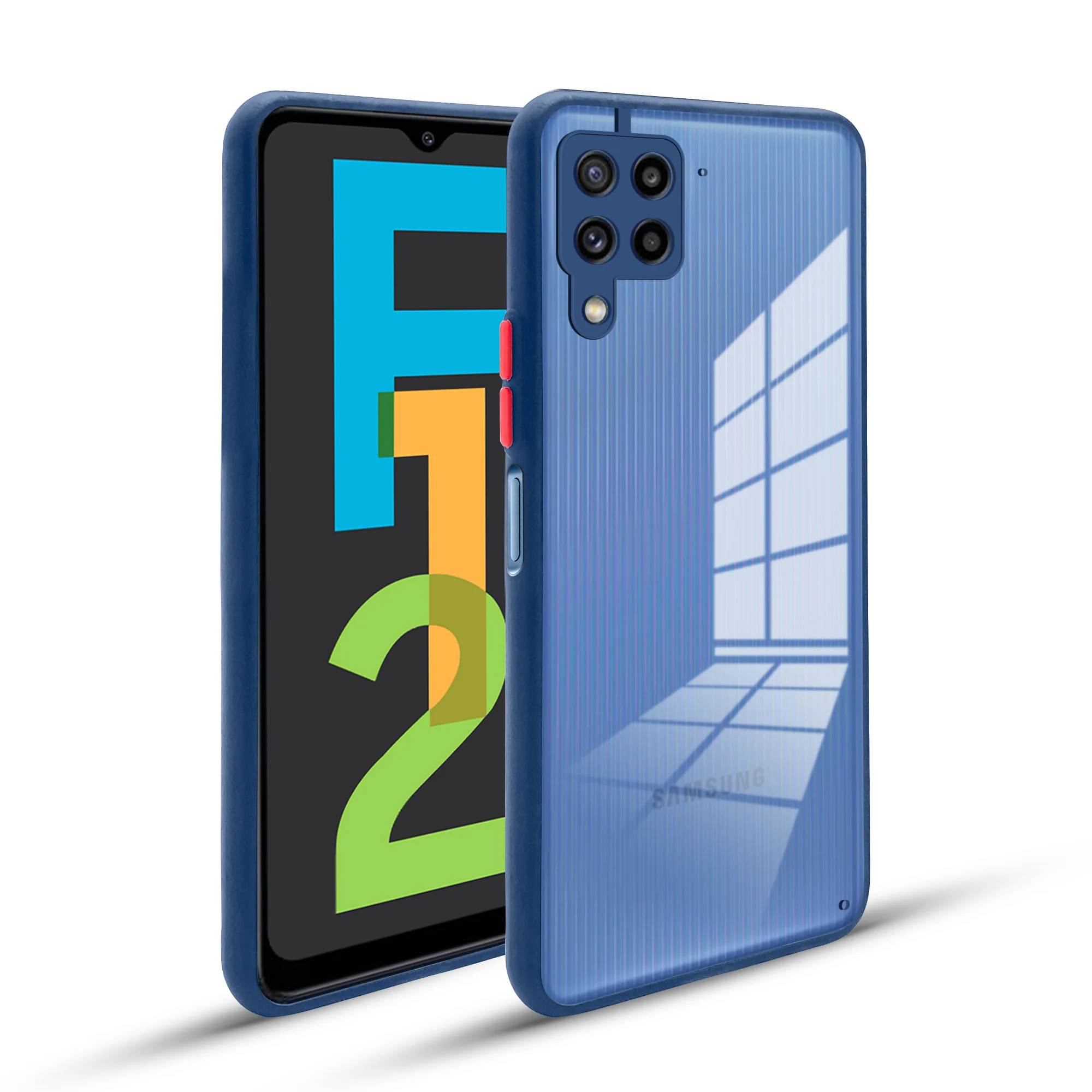 Elegant Smoky Glass Phone Case with Anti-Slip Silicone Edges Back Cover For Samsung F12 - Image 11