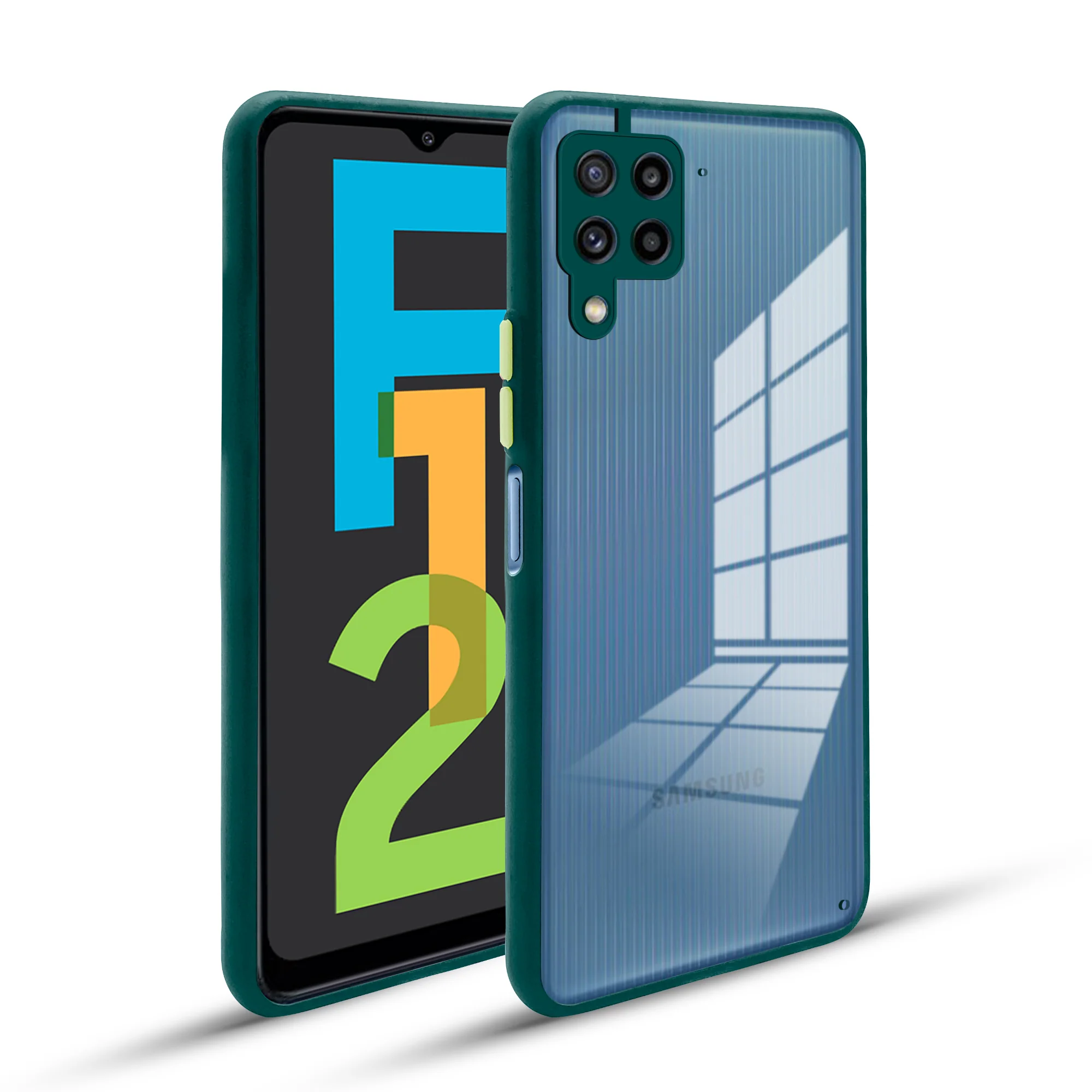 Elegant Smoky Glass Phone Case with Anti-Slip Silicone Edges Back Cover For Samsung F12 - Image 17