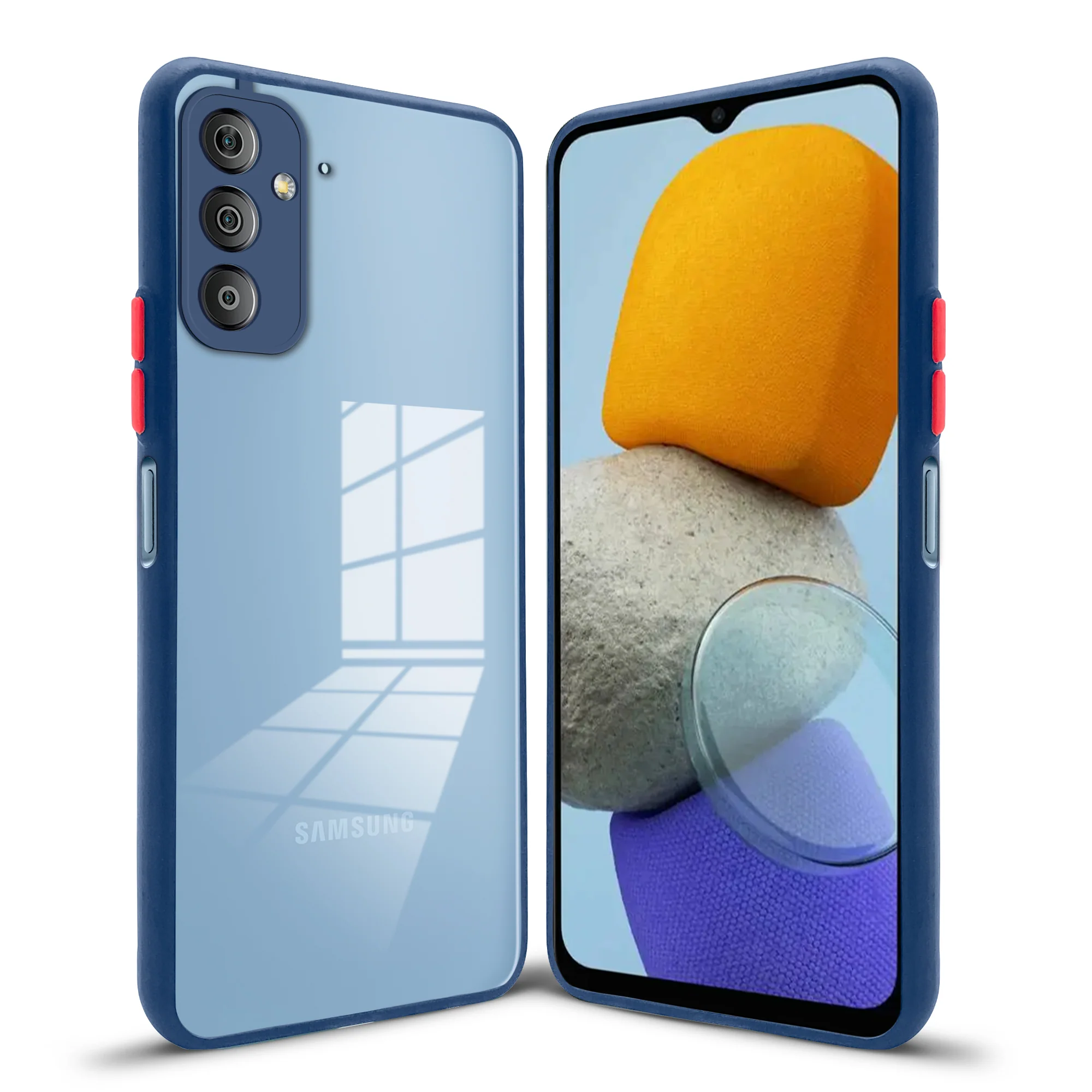 Elegant Smoky Glass Phone Case with Anti-Slip Silicone Edges Back Cover For Samsung F23 5G - Image 10