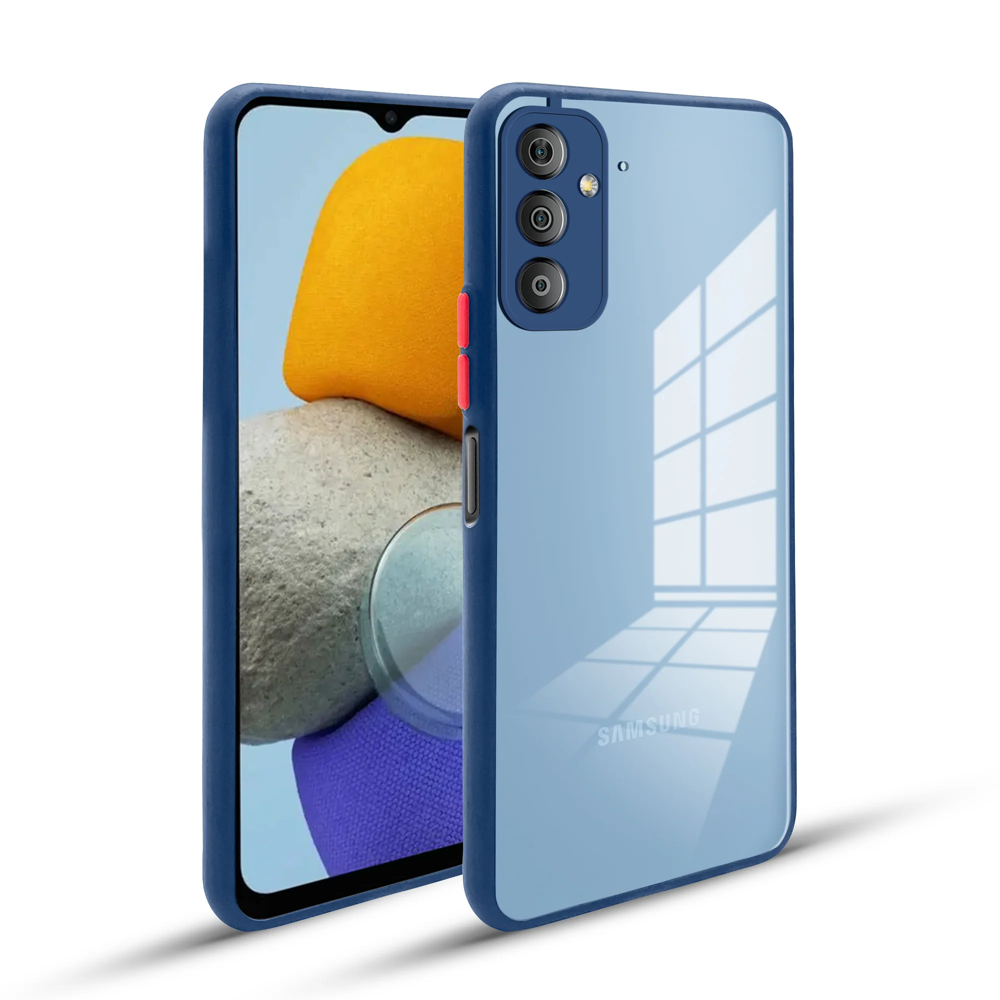 Elegant Smoky Glass Phone Case with Anti-Slip Silicone Edges Back Cover For Samsung F23 5G - Image 11