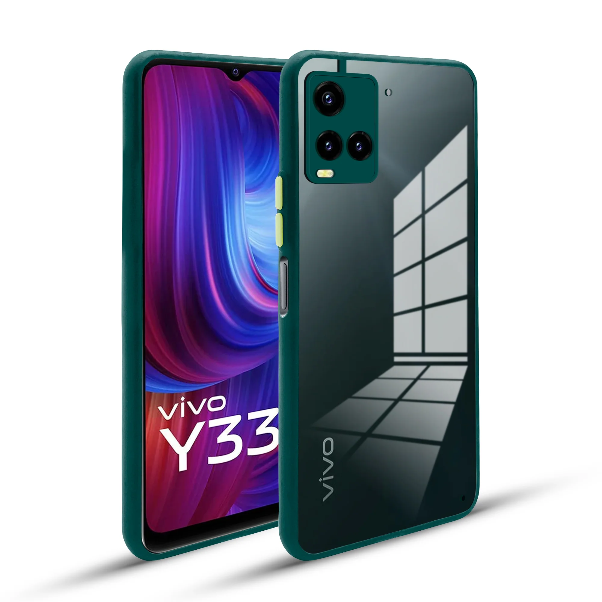 Elegant Smoky Glass Phone Case with Anti-Slip Silicone Edges Back Cover For Vivo Y33S - Image 17