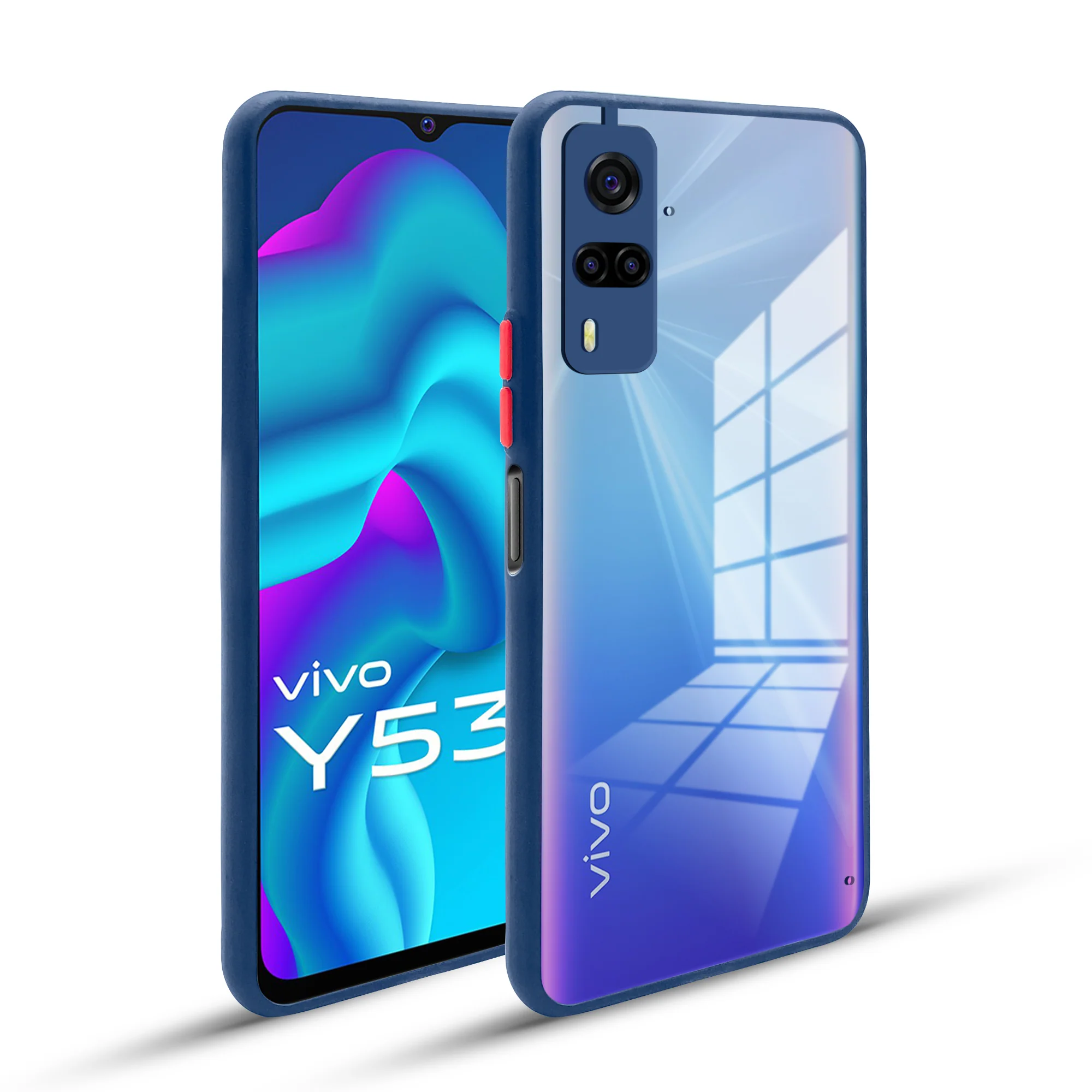 Elegant Smoky Glass Phone Case with Anti-Slip Silicone Edges Back Cover For Vivo Y53s 4G - Image 11