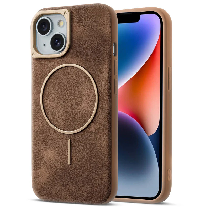 Elite PU Leather Wireless Charging Support Case for Apple iPhone 14 - Image 13