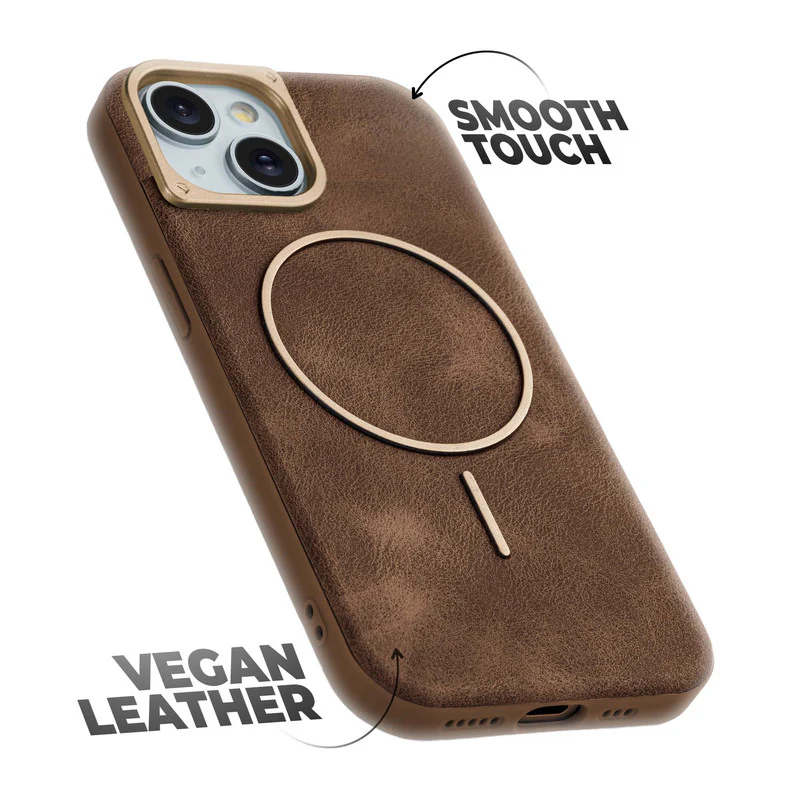 Elite PU Leather Wireless Charging Support Case for Apple iPhone 14 - Image 18