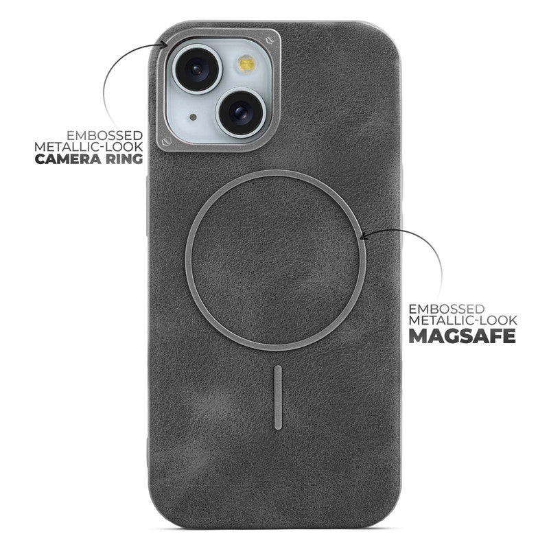 Elite PU Leather Wireless Charging Support Case for Apple iPhone 15 - Image 28