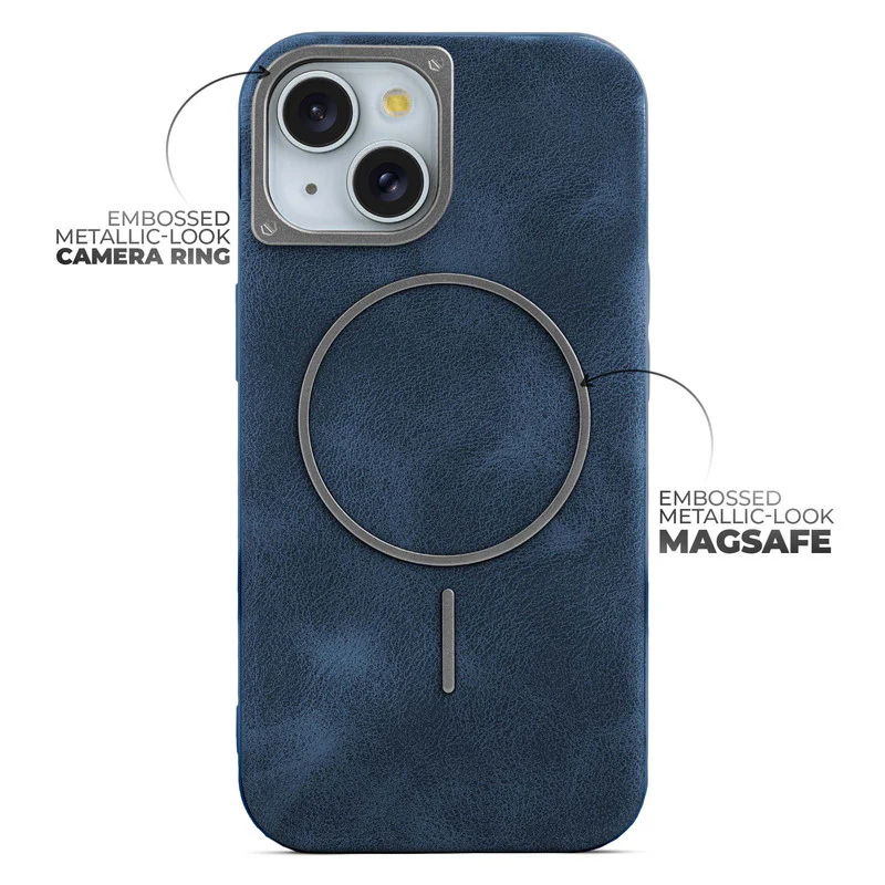 Elite PU Leather Wireless Charging Support Case for Apple iPhone 15 - Image 34